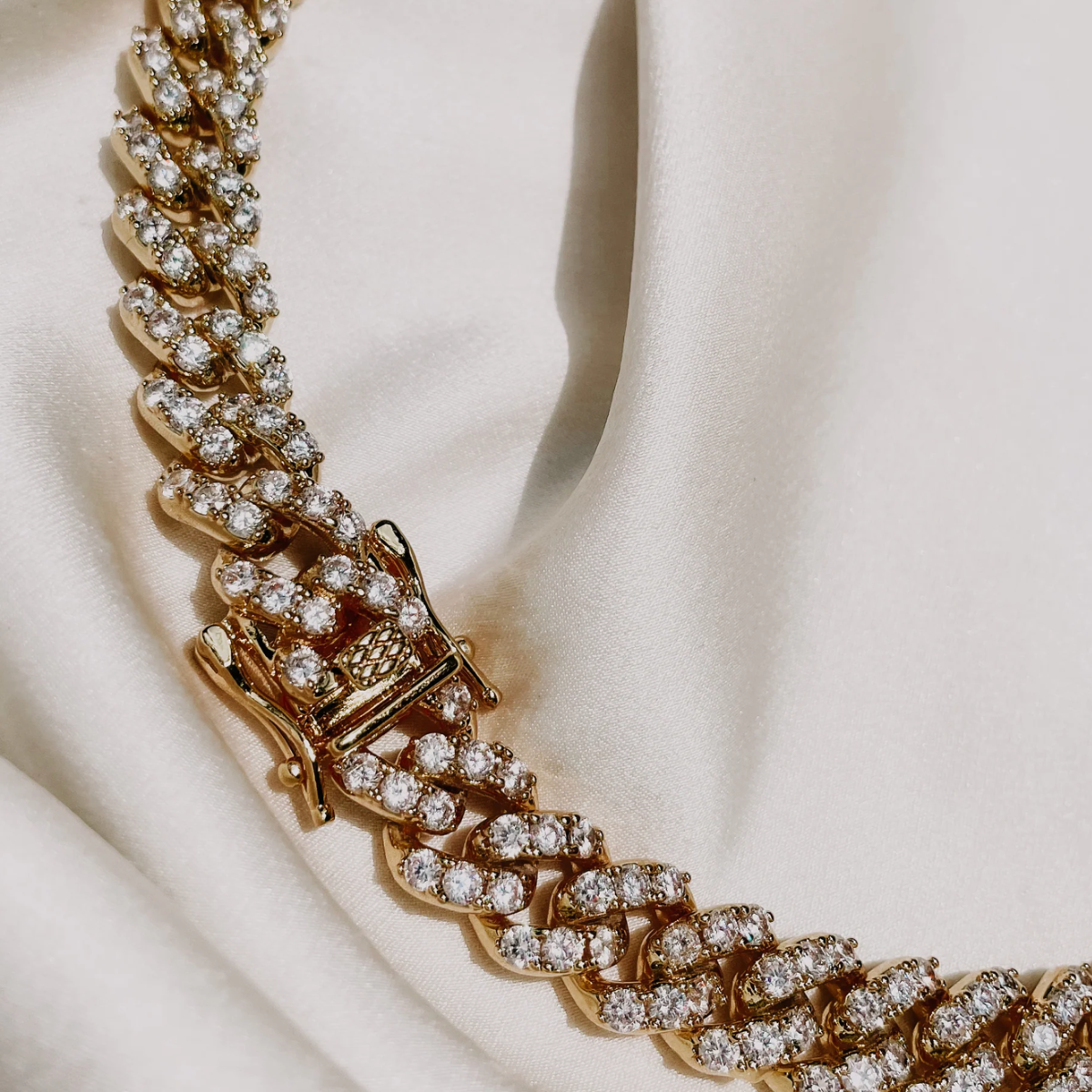 Diamonds & Cigars Necklace - Cubic Zirconia Encrusted Necklace - 18K Gold Plated Brass, Hey Maeve