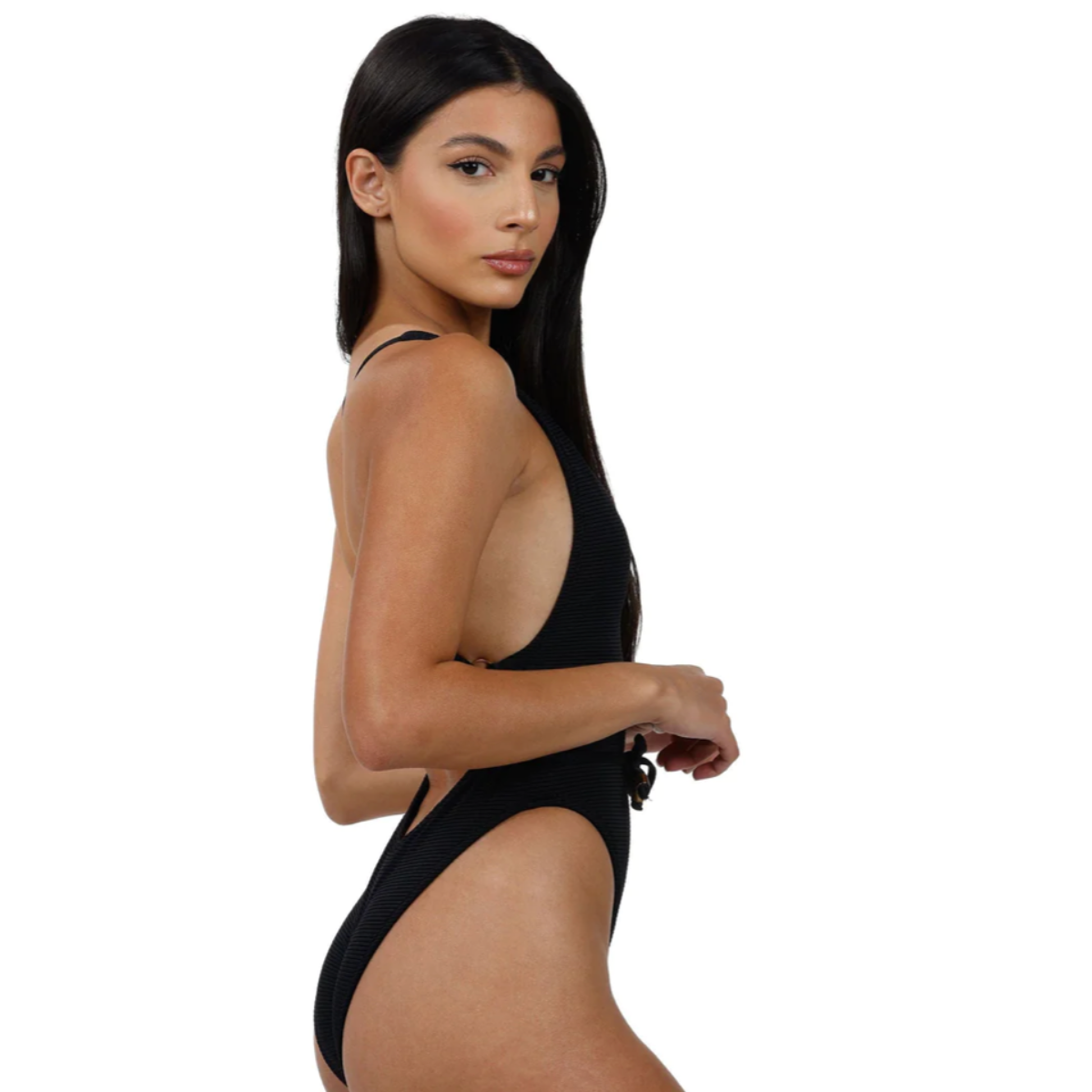 Drama One Piece in Onyx by Akosha Swimwear