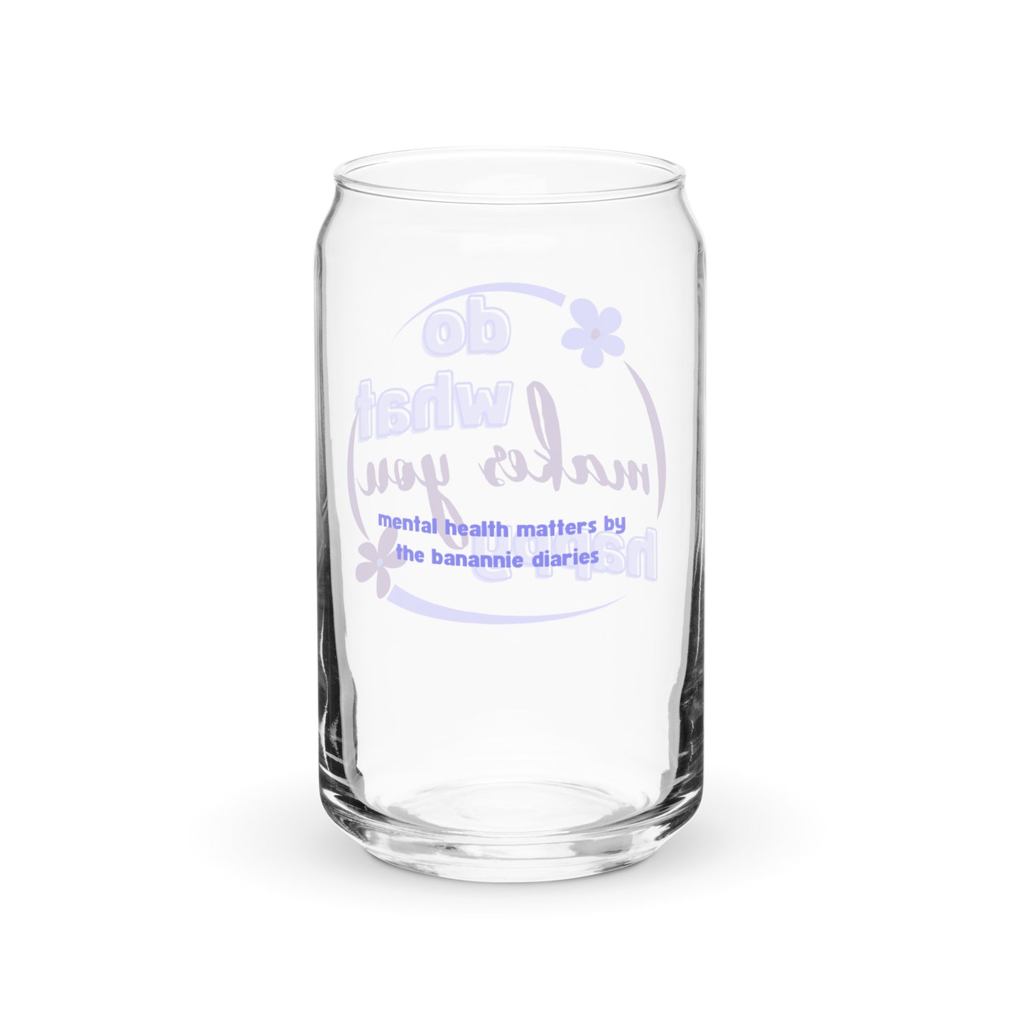 Sip in style and follow your passions with the "Do What Makes You Happy" Can-Shaped Glass, designed by Annie of The Banannie Diaries. Crafted for cold beverages, this glass holds 16 oz. (473 ml) and is made from premium glass material. The inspiring message "Do What Makes You Happy" encourages you to pursue what brings you joy.