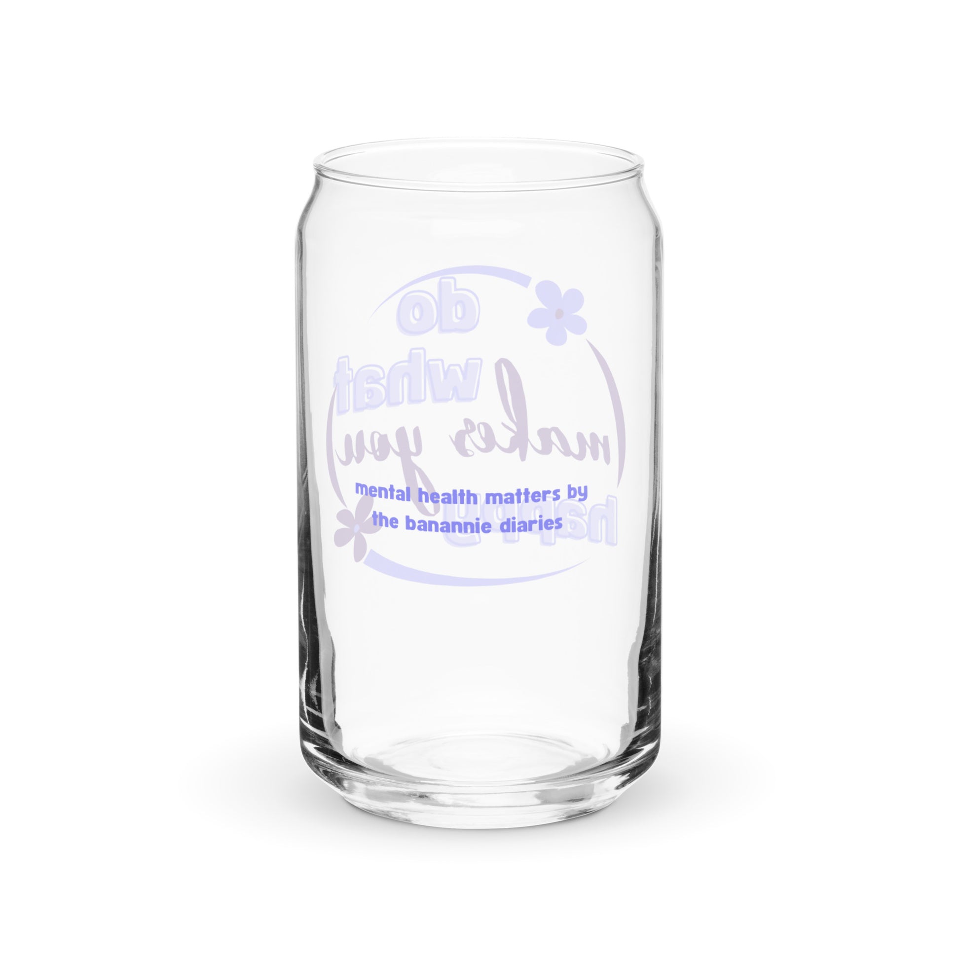 Sip in style and follow your passions with the "Do What Makes You Happy" Can-Shaped Glass, designed by Annie of The Banannie Diaries. Crafted for cold beverages, this glass holds 16 oz. (473 ml) and is made from premium glass material. The inspiring message "Do What Makes You Happy" encourages you to pursue what brings you joy.