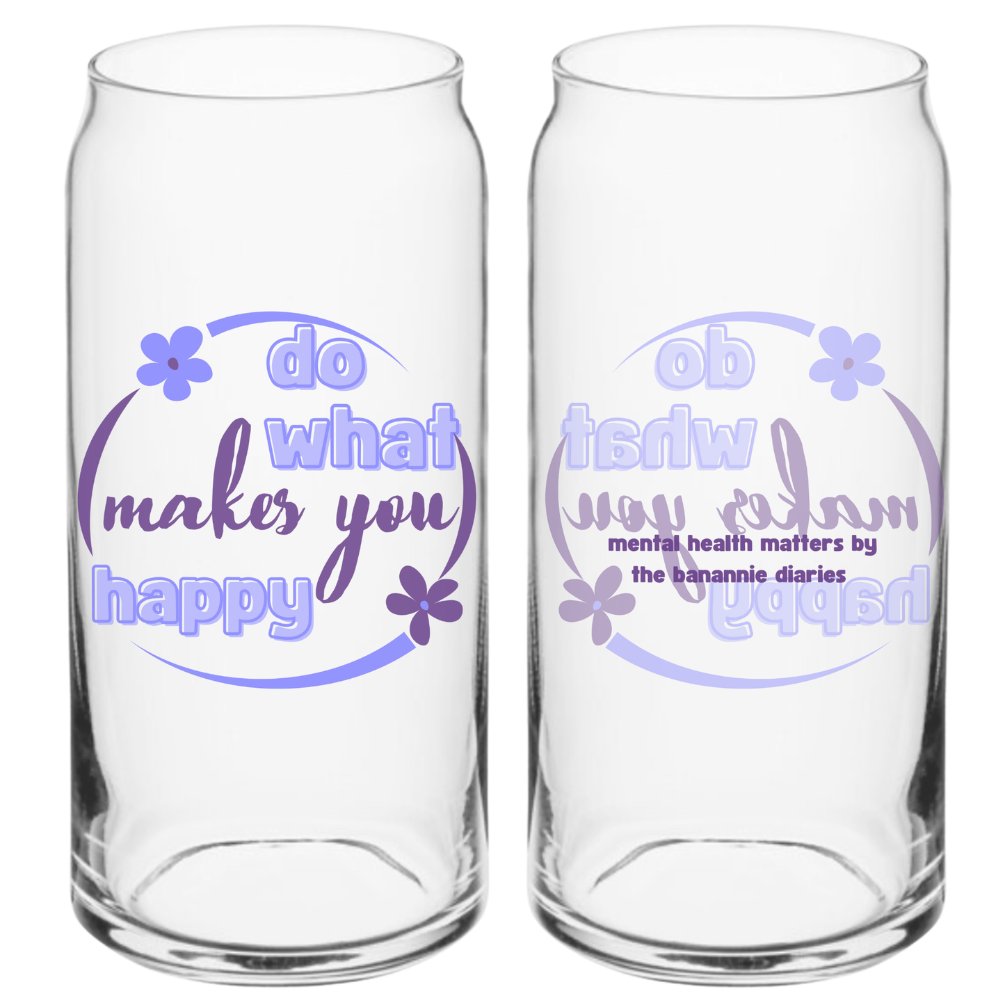 mental health matters can-shaped drinking glass – 16oz or 20oz