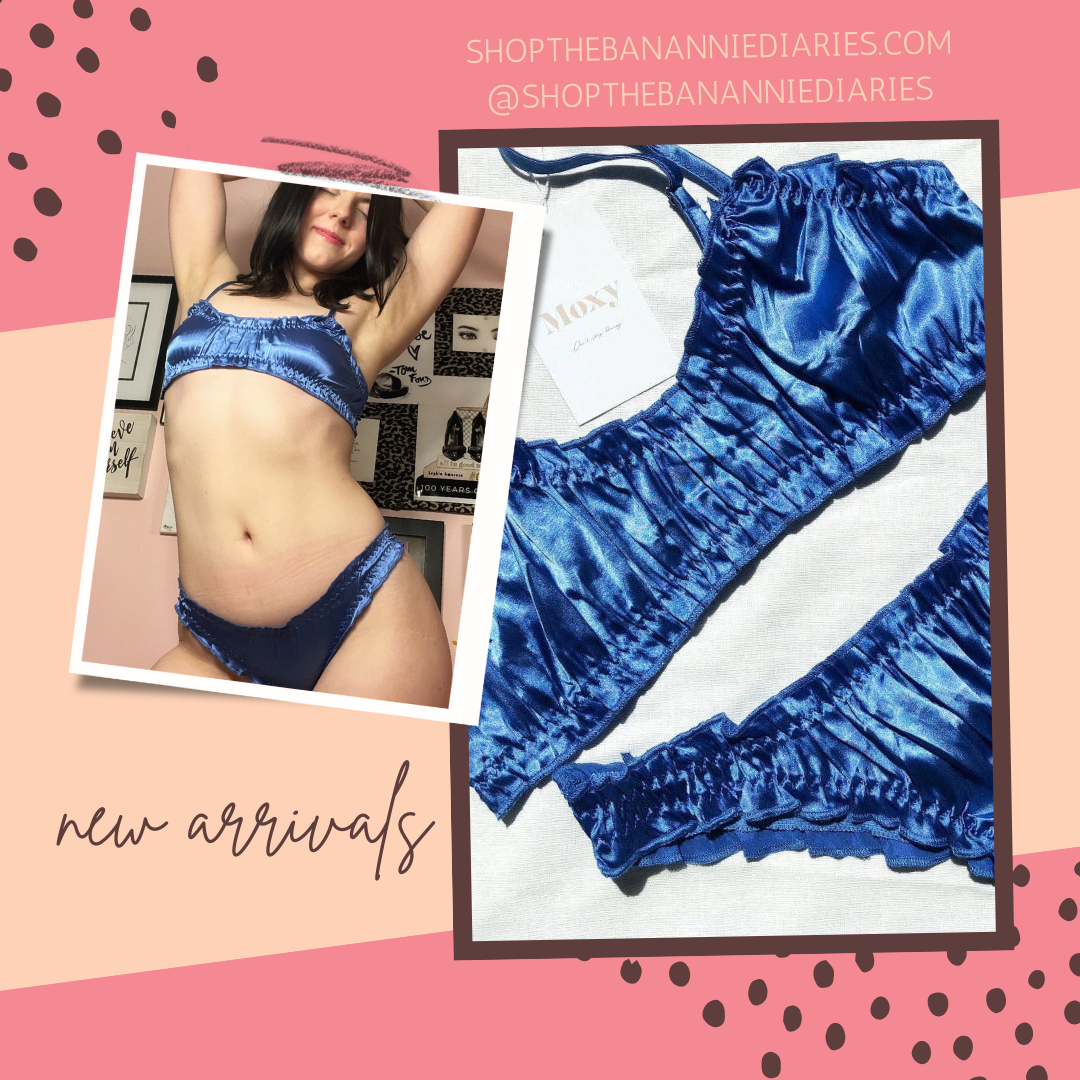 Blue Ruffled Lingerie Set