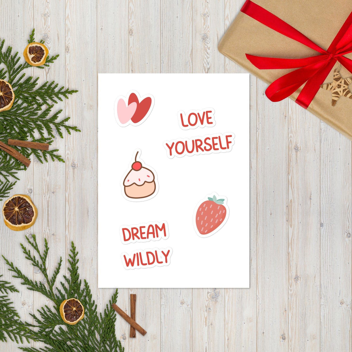 Please Please Please Love Yourself Sticker Sheet – Positive Affirmations & Cute Designs