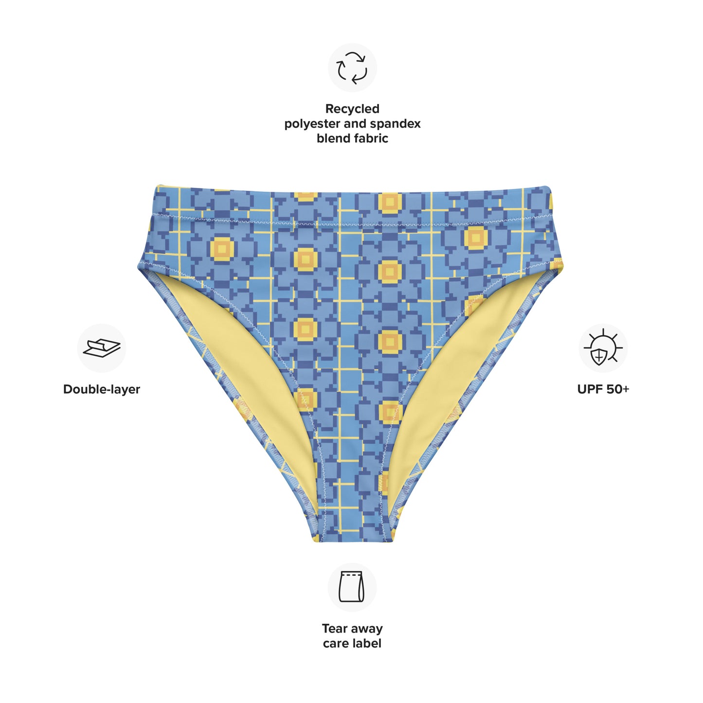 It's Okay to Feel Your Feelings - Recycled High-Waisted Bikini Bottom - Mental Health Matters by The Banannie Diaries