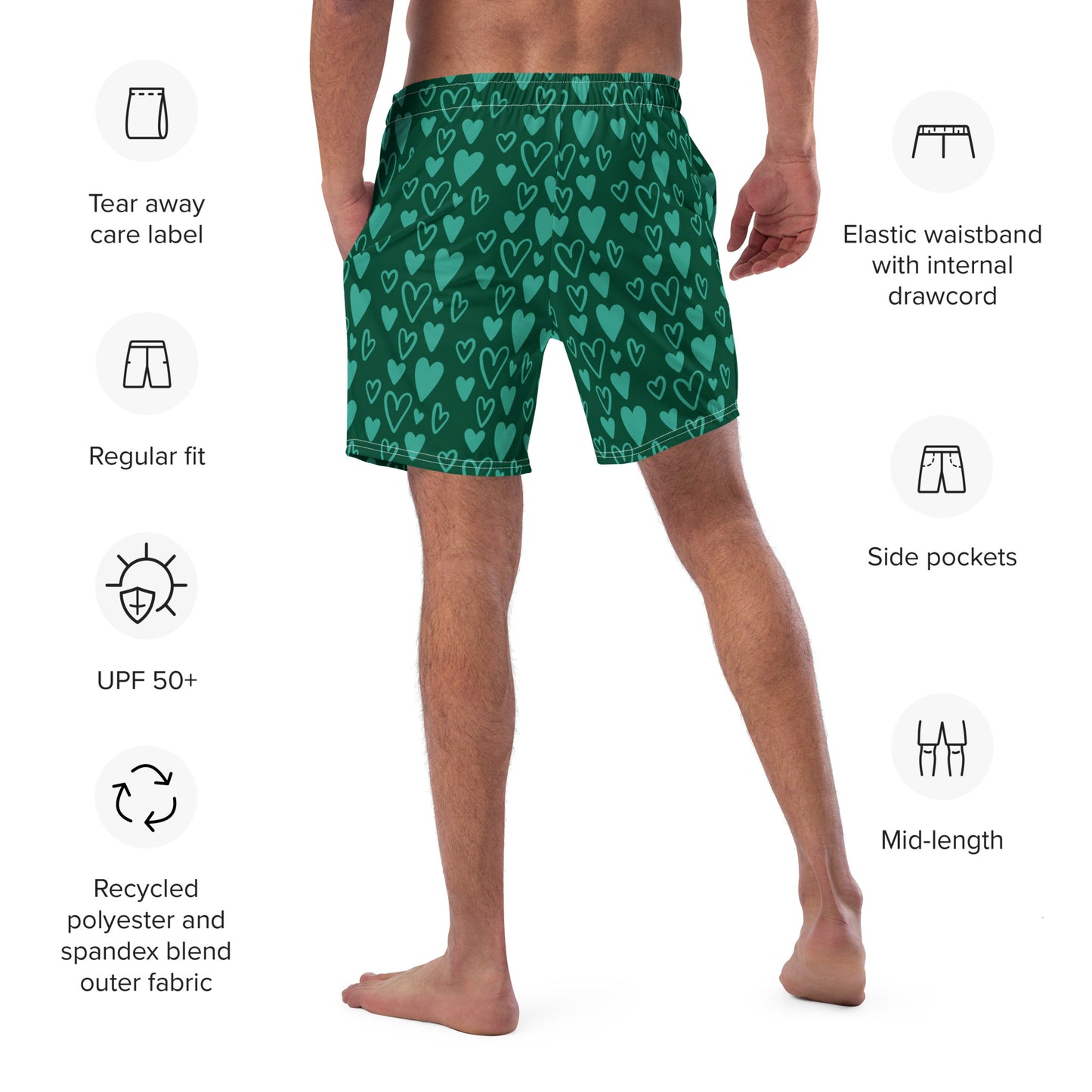 Take Care of Your Mind - Men's Swim Trunks - Mental Health Matters by The Banannie Diaries