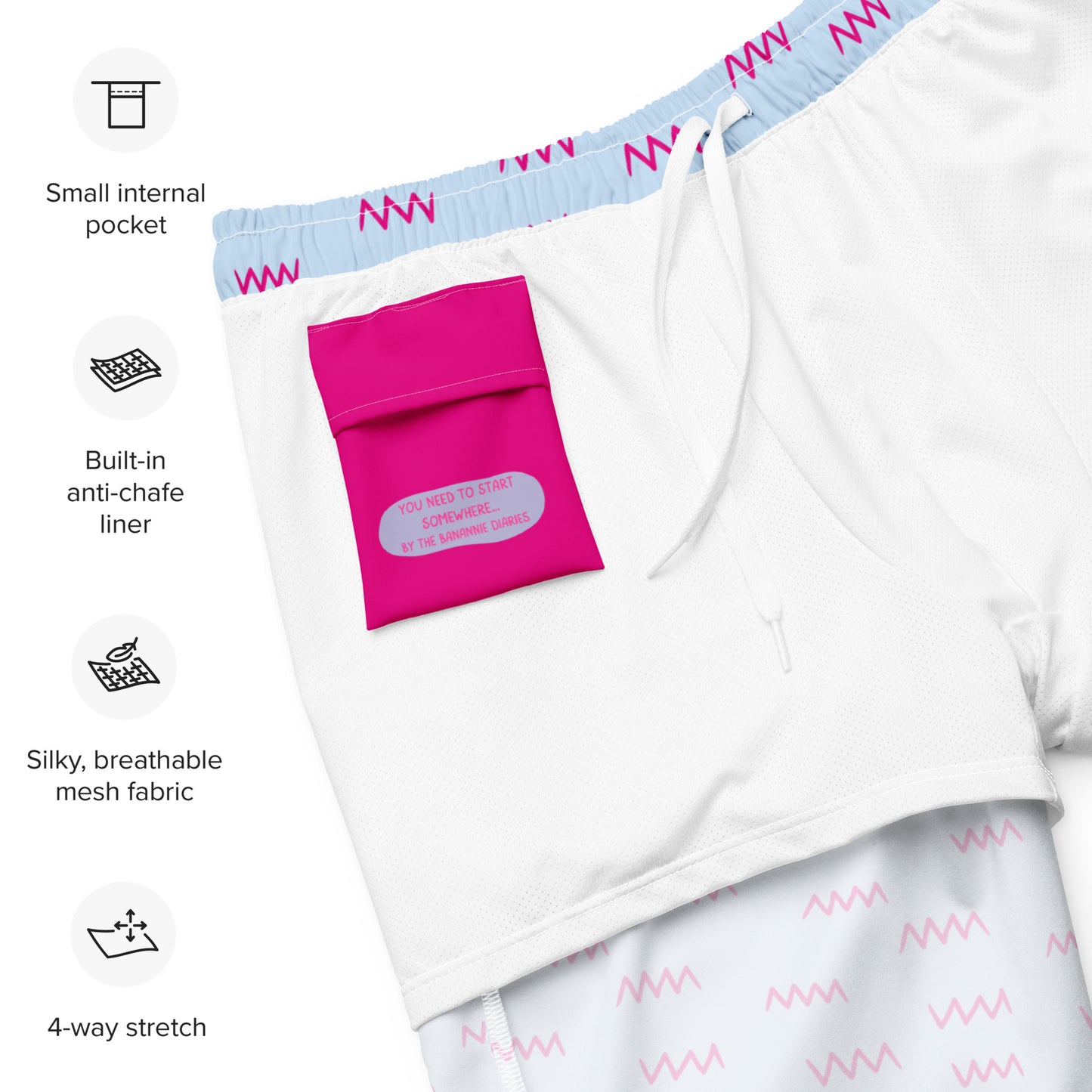 You Need to Start Somewhere - Men's Swim Trunks - Mental Health Matters by The Banannie Diaries