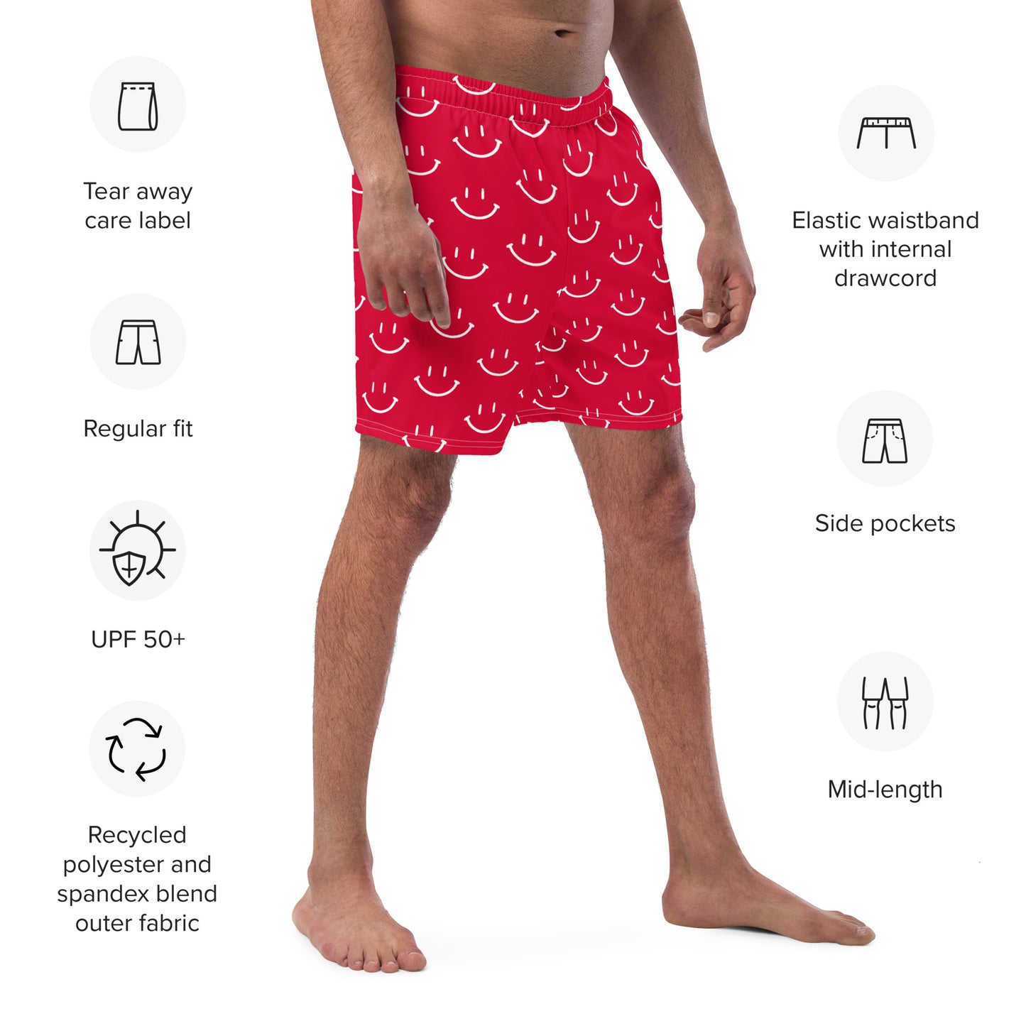 Smile Men's Swim Trunks - by The Banannie Diaries