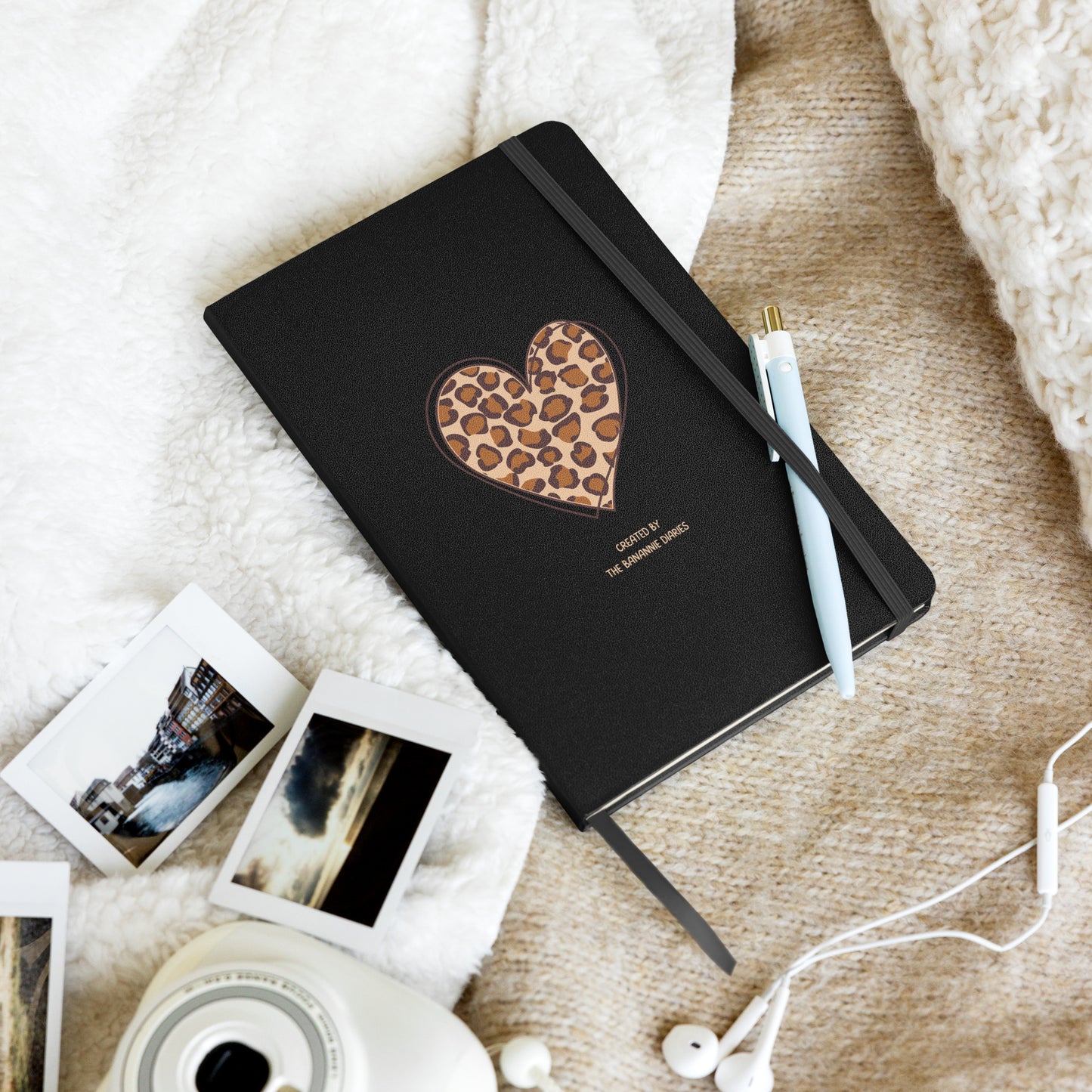 Leopard Heart - Hardcover Bound Notebook, 80 Pages, By The Banannie Diaries