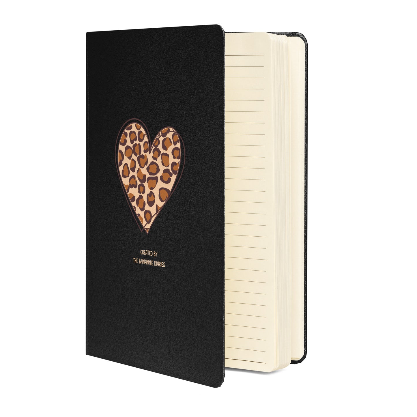 Leopard Heart - Hardcover Bound Notebook, 80 Pages, By The Banannie Diaries