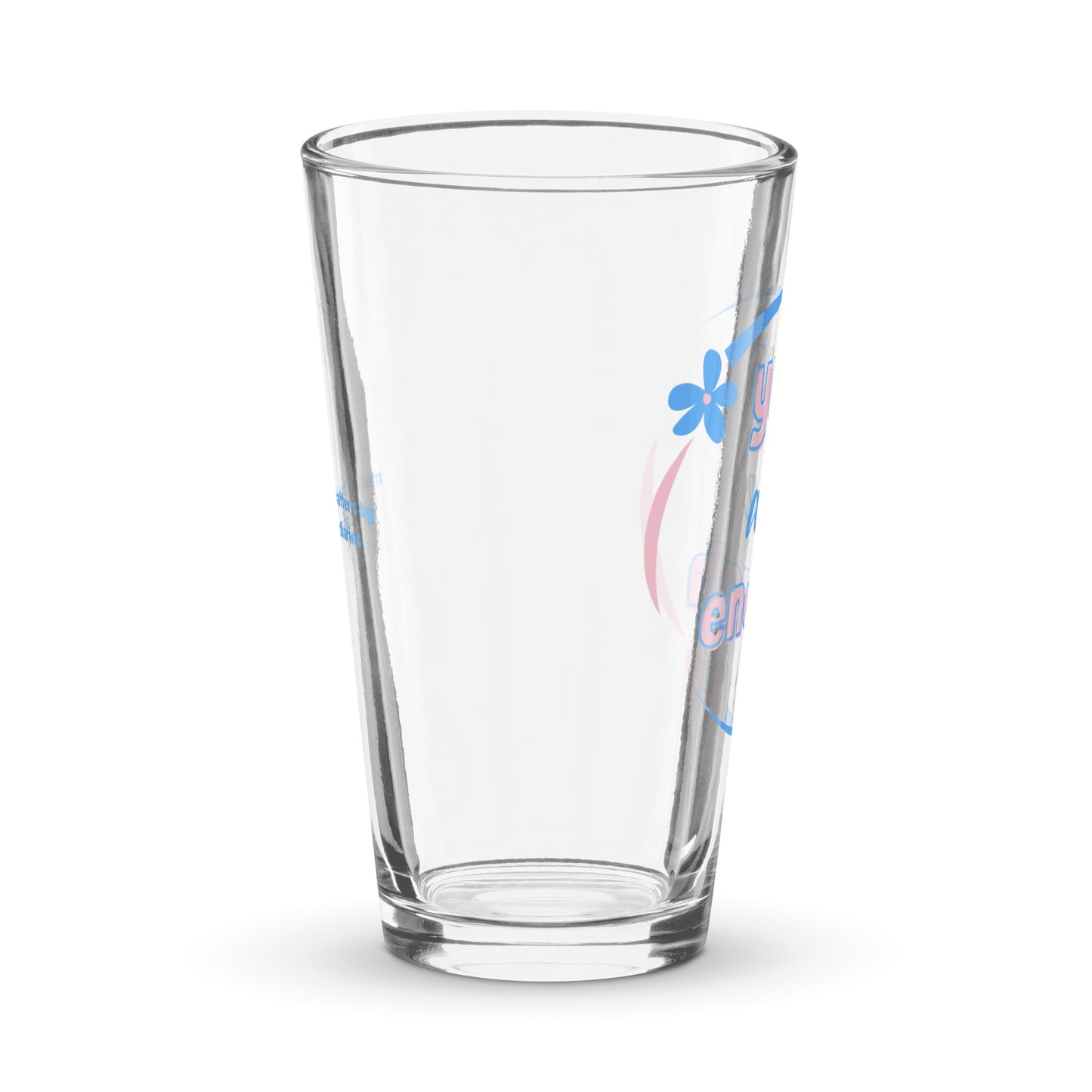 You Are Enough Pint Glass - Mental Health Matters by The Banannie Diaries - Volume: 16 oz. (473 ml), Glassware, Houseware