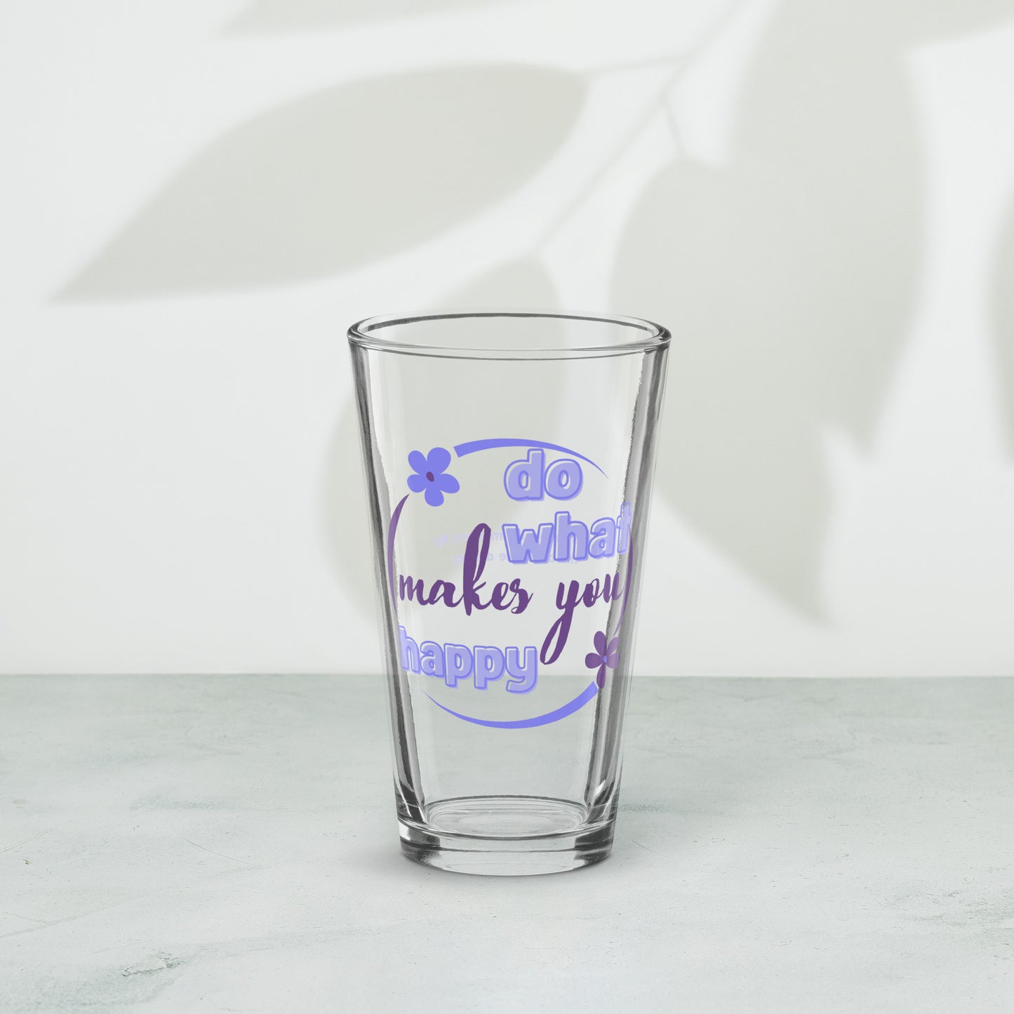 Do What Makes You Happy Pint Glass - Mental Health Matters by The Banannie Diaries - Volume: 16 oz. (473 ml), Glassware, Houseware