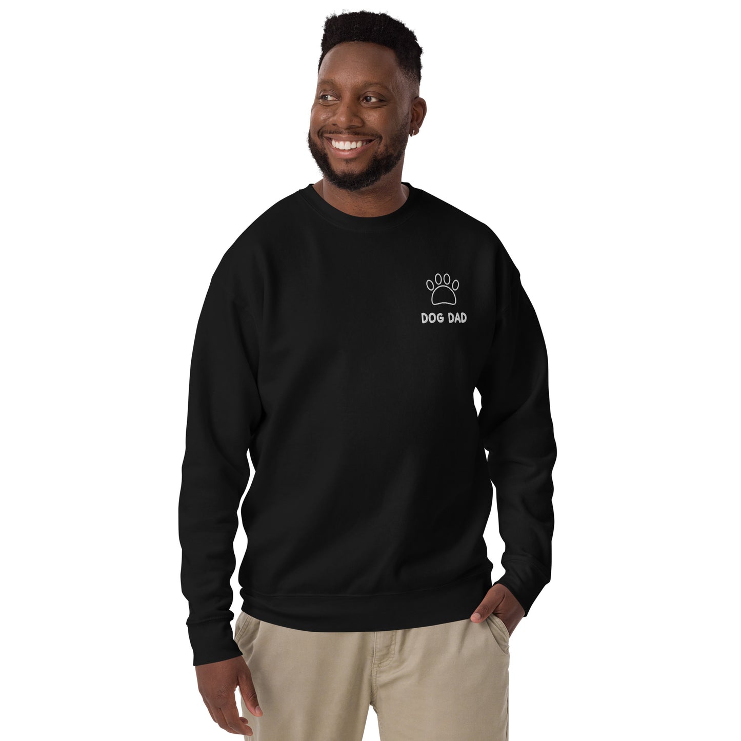 Dog Dad Embroidered Crewneck Sweatshirt - by The Banannie Diaries