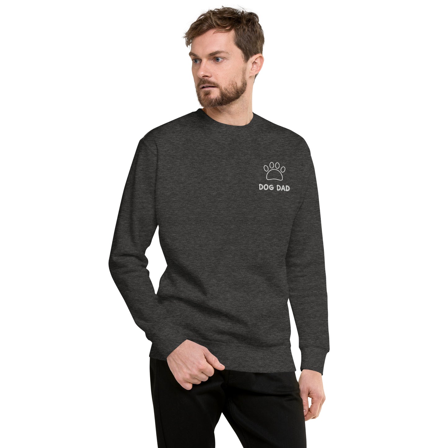 Dog Dad Embroidered Crewneck Sweatshirt - by The Banannie Diaries