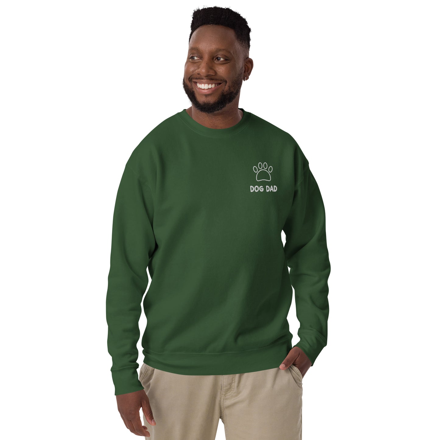 Dog Dad Embroidered Crewneck Sweatshirt - by The Banannie Diaries