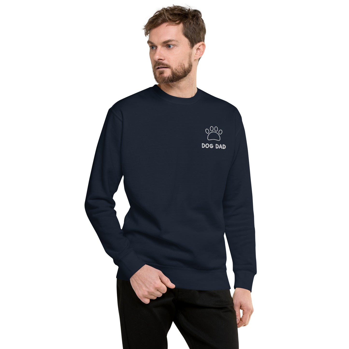 Dog Dad Embroidered Crewneck Sweatshirt - by The Banannie Diaries
