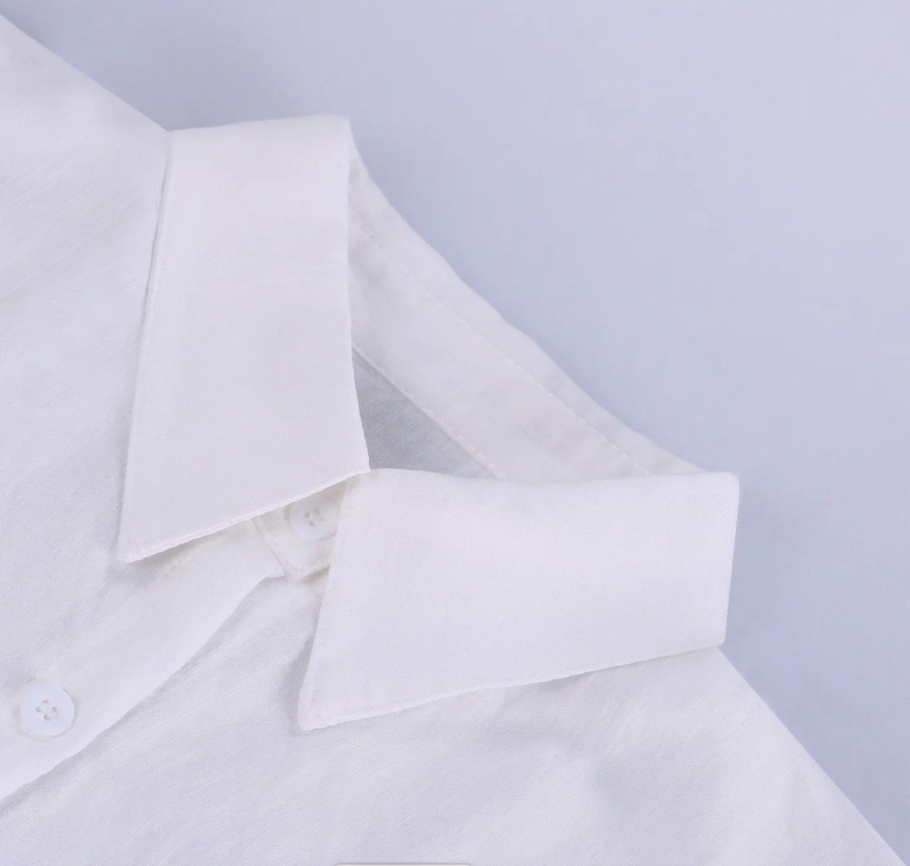 White Loungewear Set - Shirt and Shorts