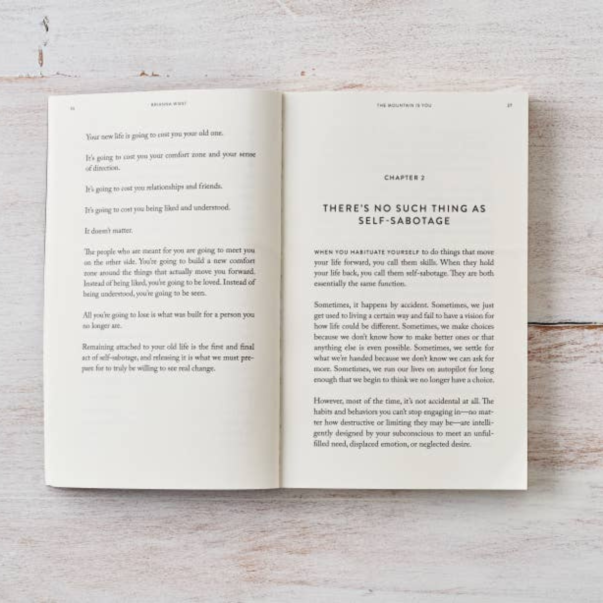 The Mountain Is You - Soft Cover/Paperback, Regular Edition, by Brianna Wiest, Published by Thought Catalog, 248 Pages