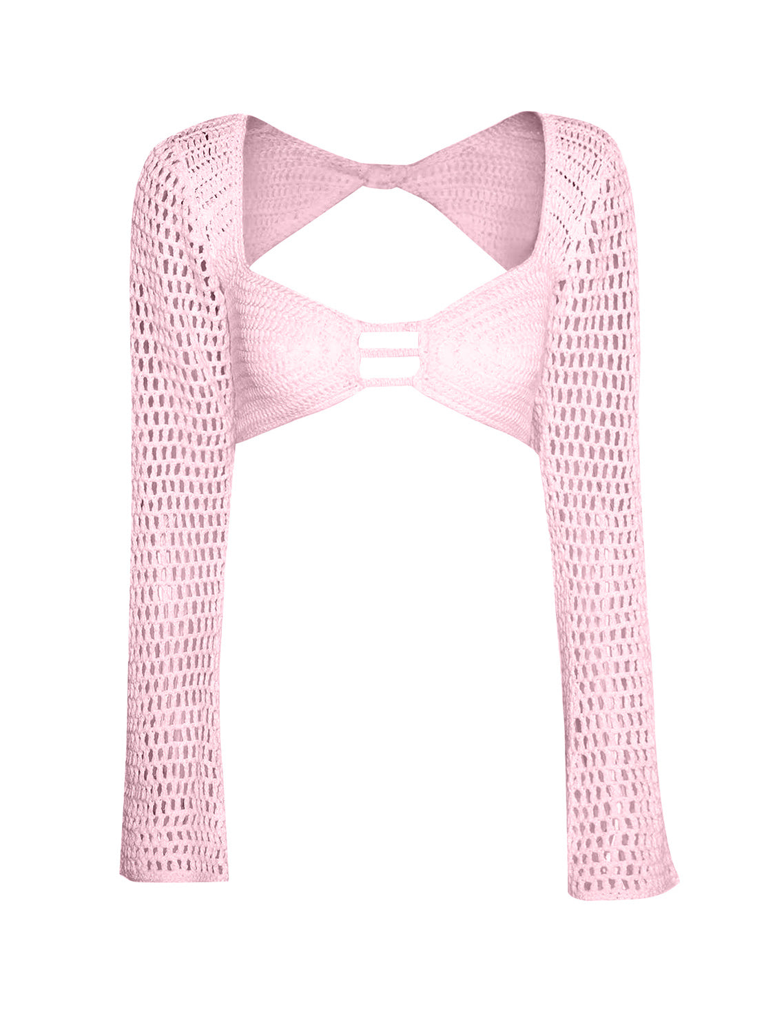 Long Sleeve Cropped Top and Skirt - Matching Set