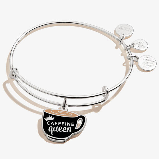 Alex + Ani - Caffeine Queen' Coffee Mug Charm Bangle: Silver