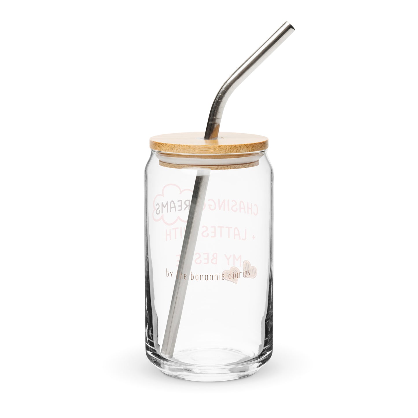Chasing Dreams And Lattes Can-Shaped Glass