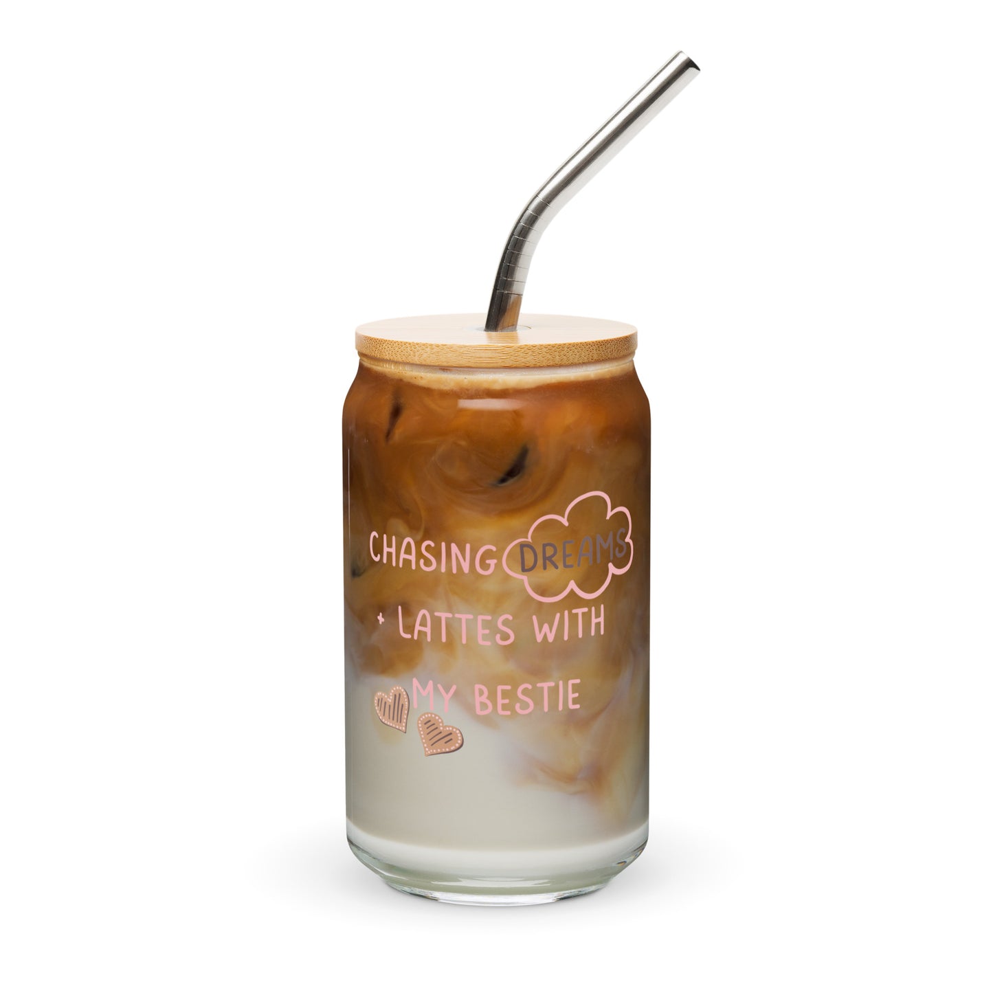 Chasing Dreams And Lattes Can-Shaped Glass
