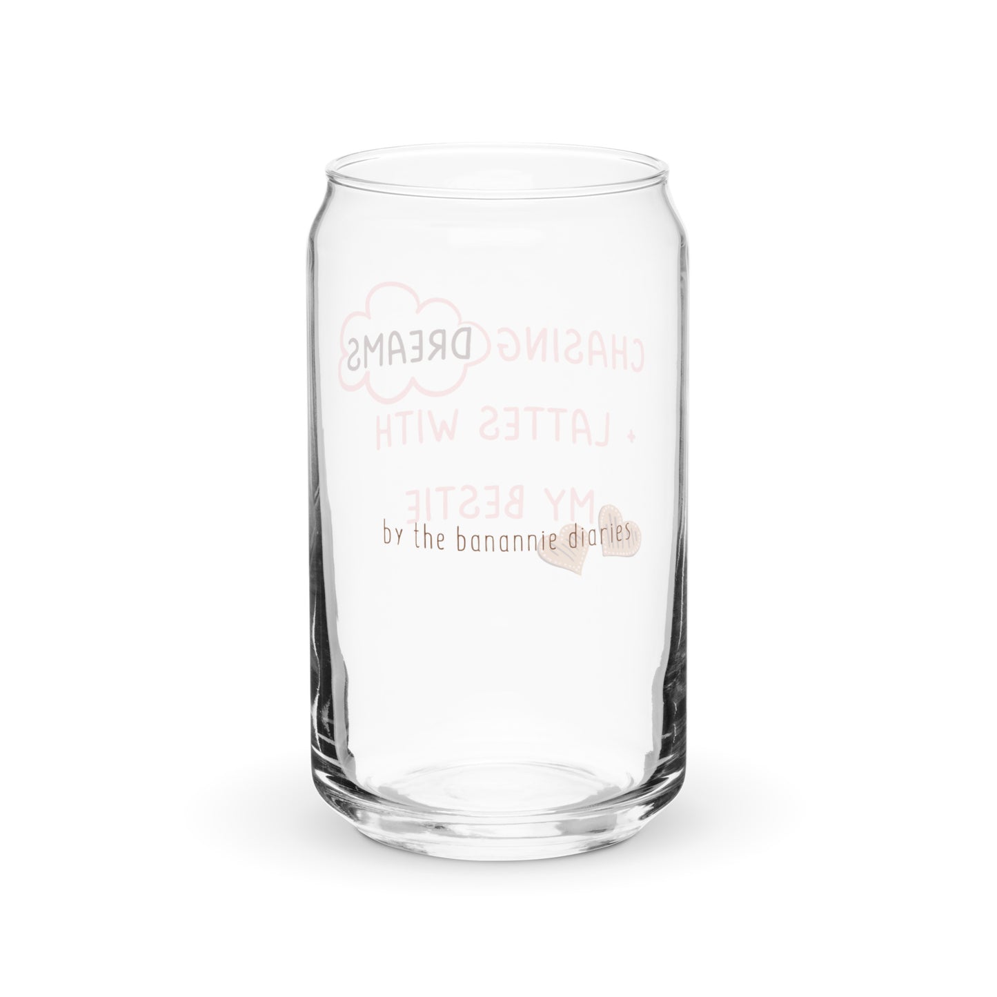 Chasing Dreams And Lattes Can-Shaped Glass