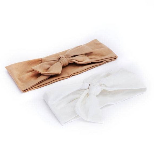 Cotton Adjustable Headband 2pc - Sand