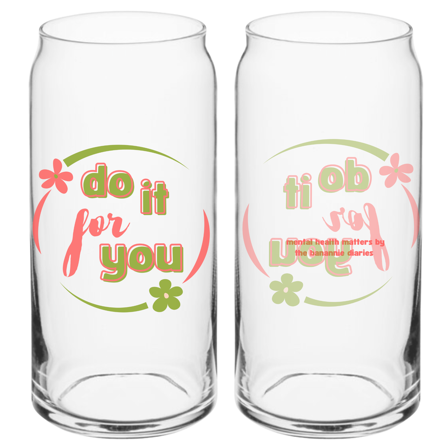 mental health matters can-shaped drinking glass – 16oz or 20oz