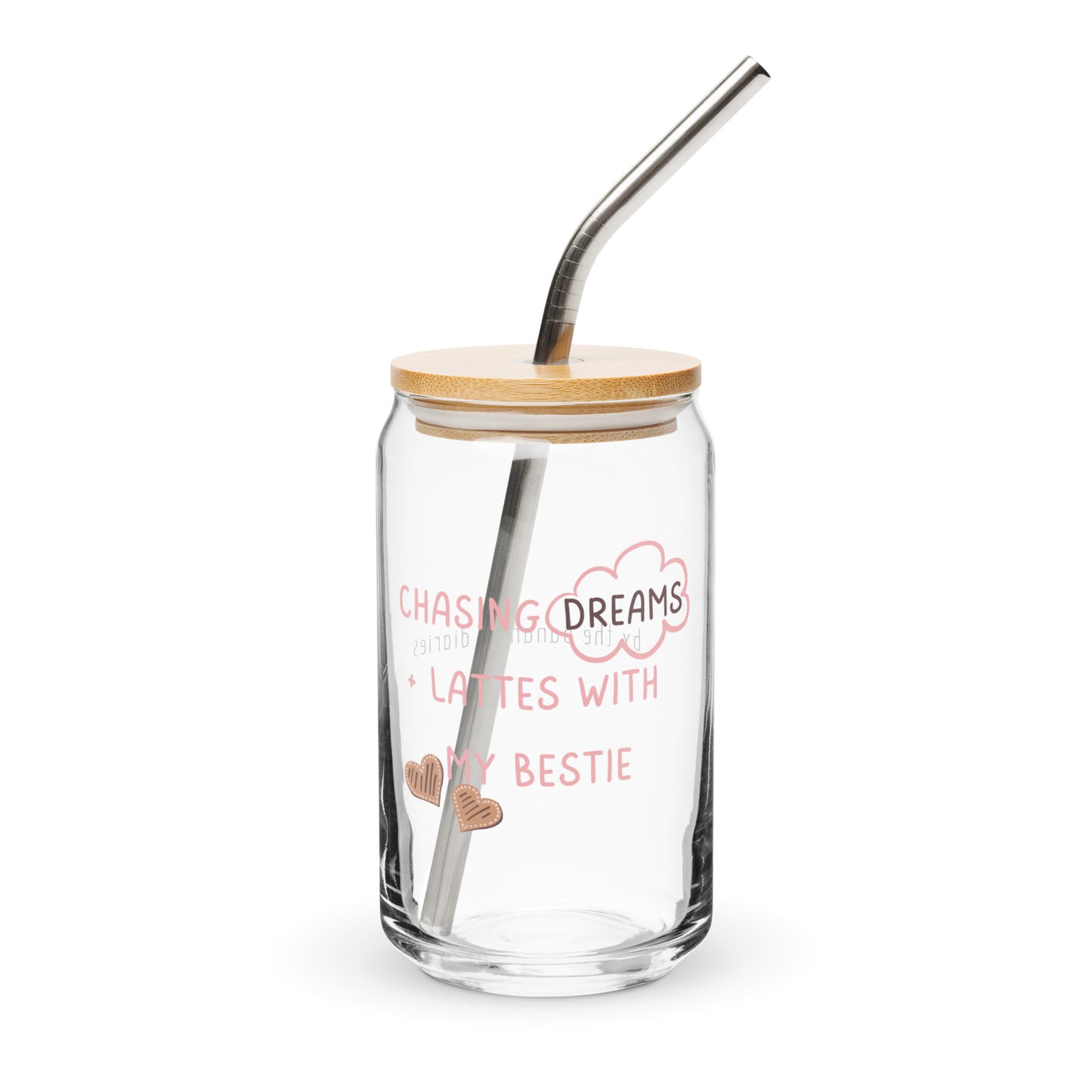 Chasing Dreams And Lattes Can-Shaped Glass