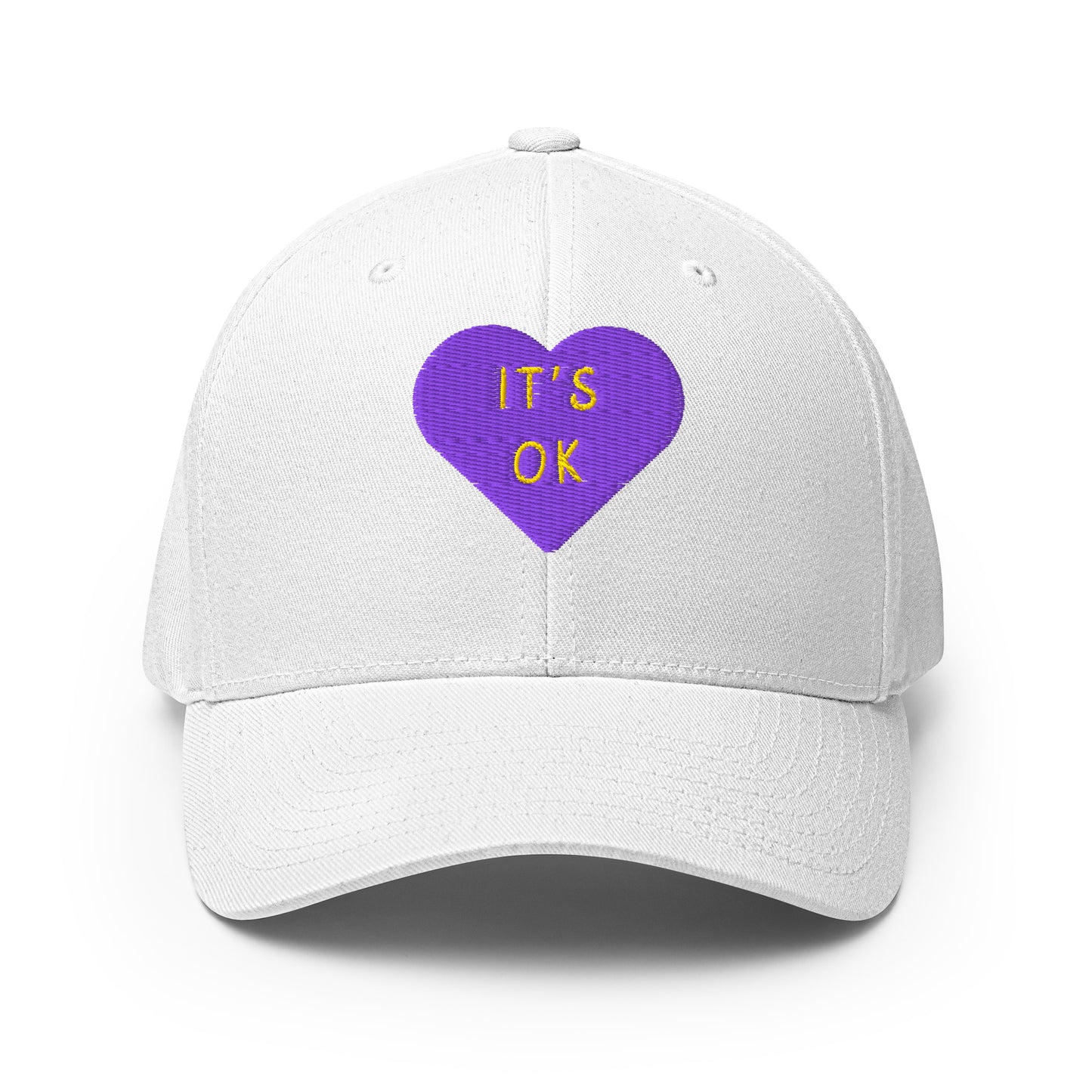 It's Ok - Embroidered Fitted Baseball Cap