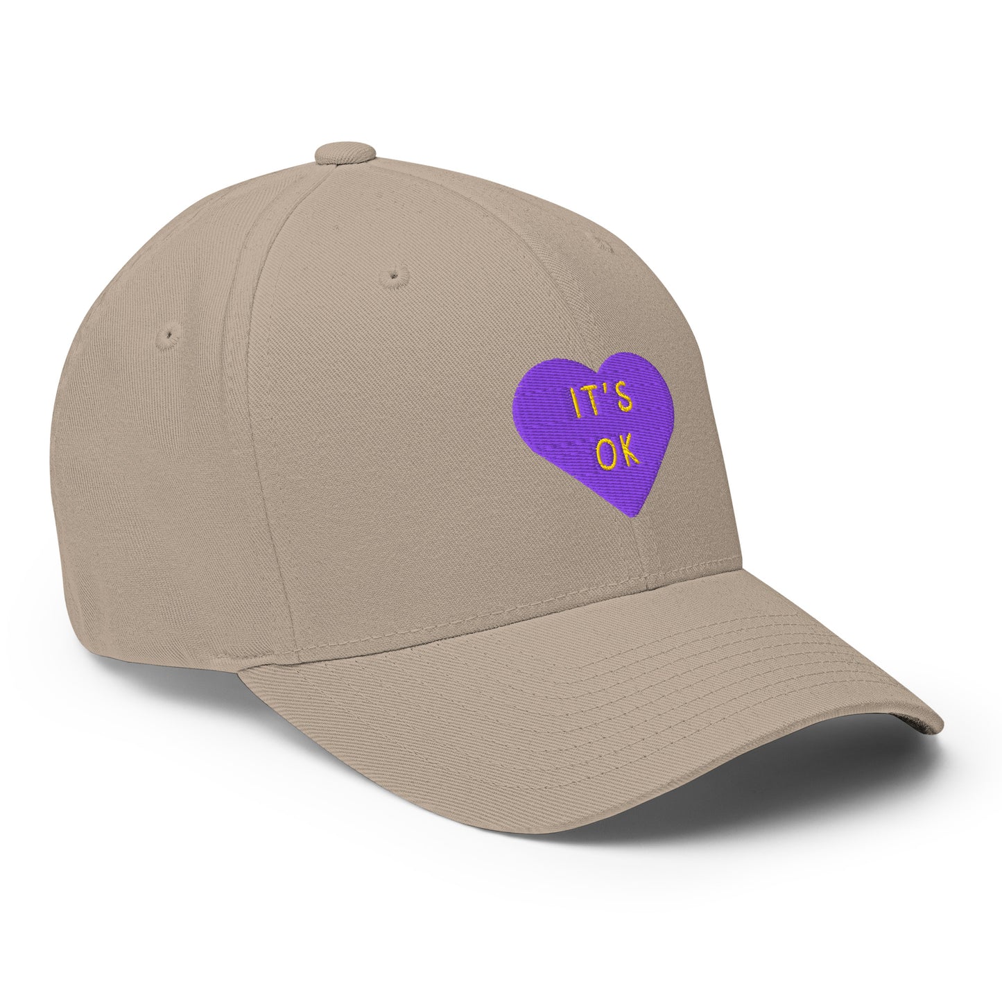 It's Ok - Embroidered Fitted Baseball Cap