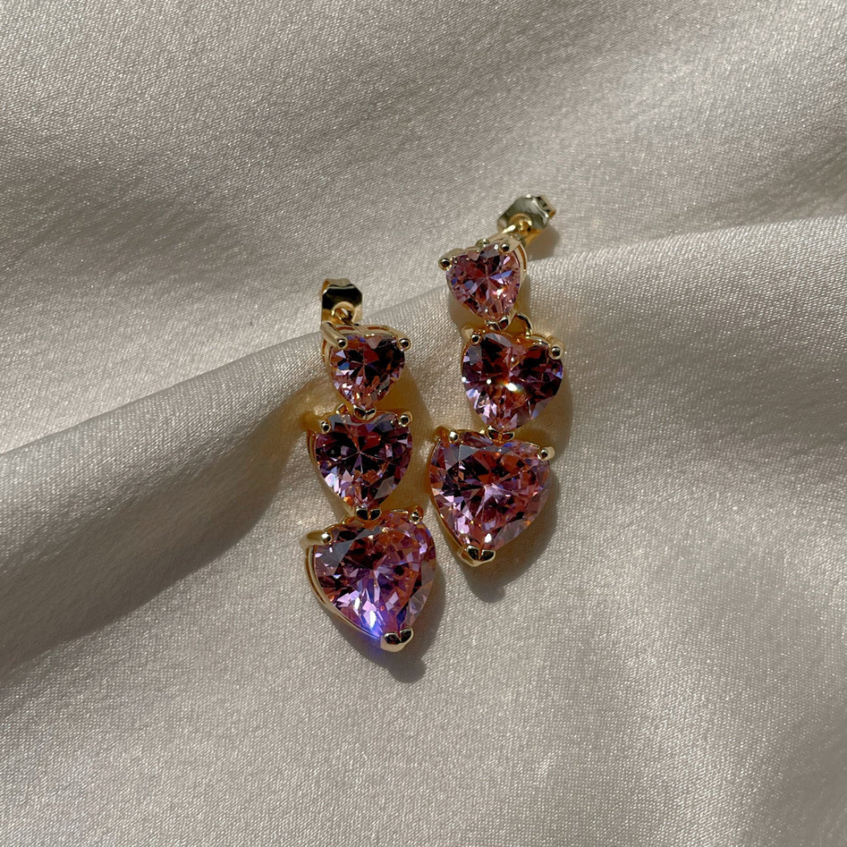 love spell earrings - clear or pink