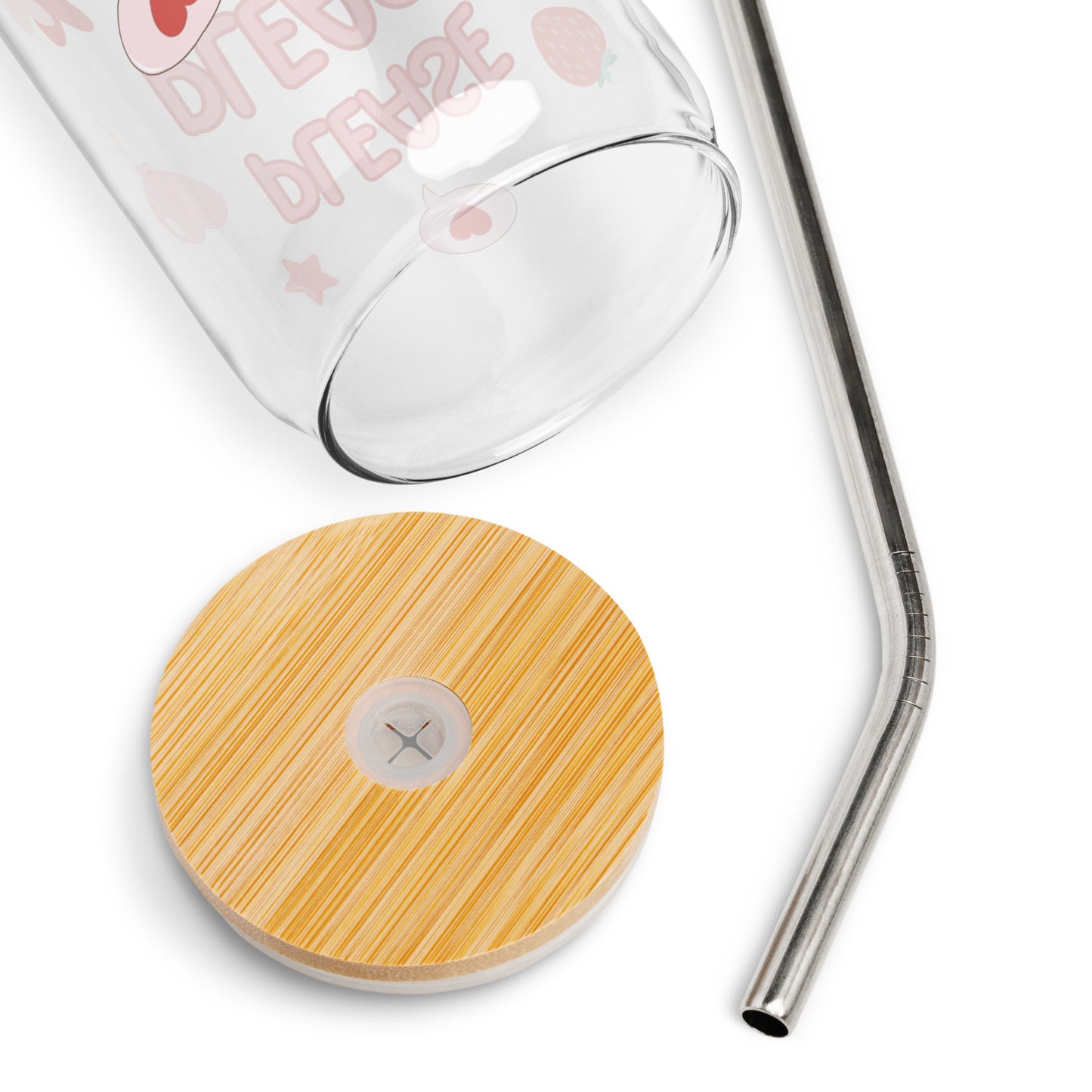 Please Please Please Love Yourself Can-Shaped Glass