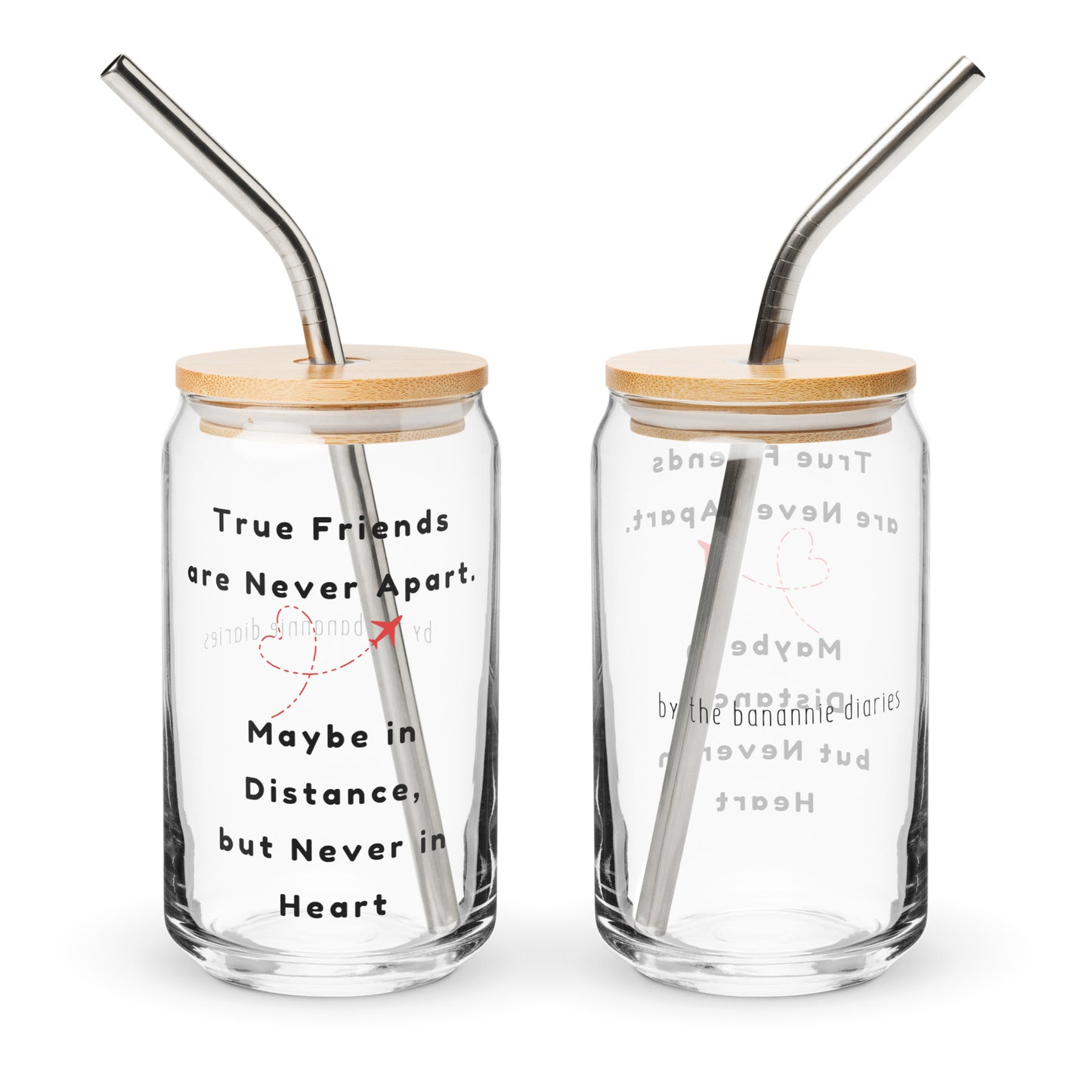 True Friends Can-Shaped Glass
