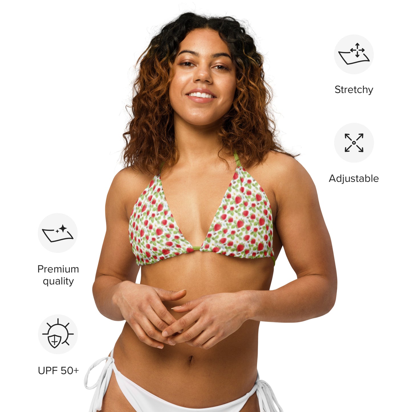 Strawberry Bees Bikini Top