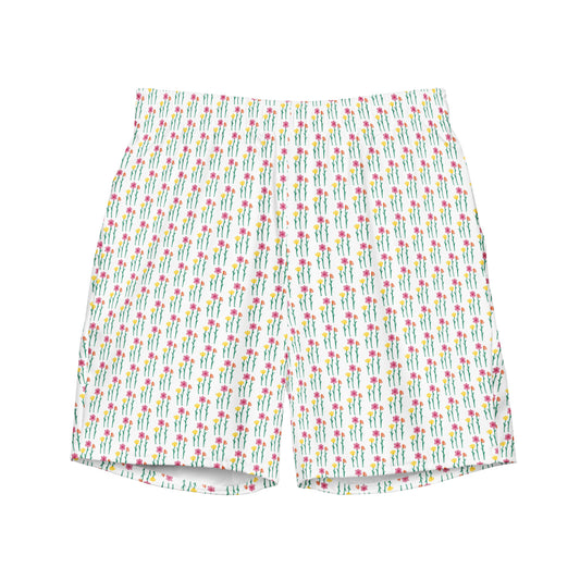 be yourself - floral print men's swim trunks by the banannie diaries