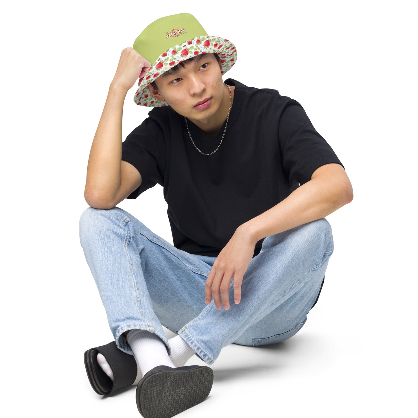 Strawberry Bees Reversible Bucket Hat