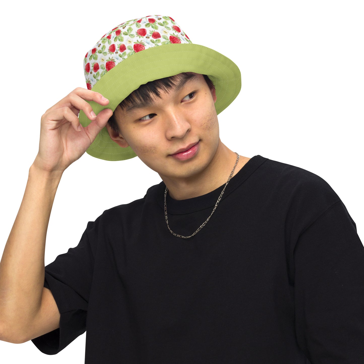 Strawberry Bees Reversible Bucket Hat