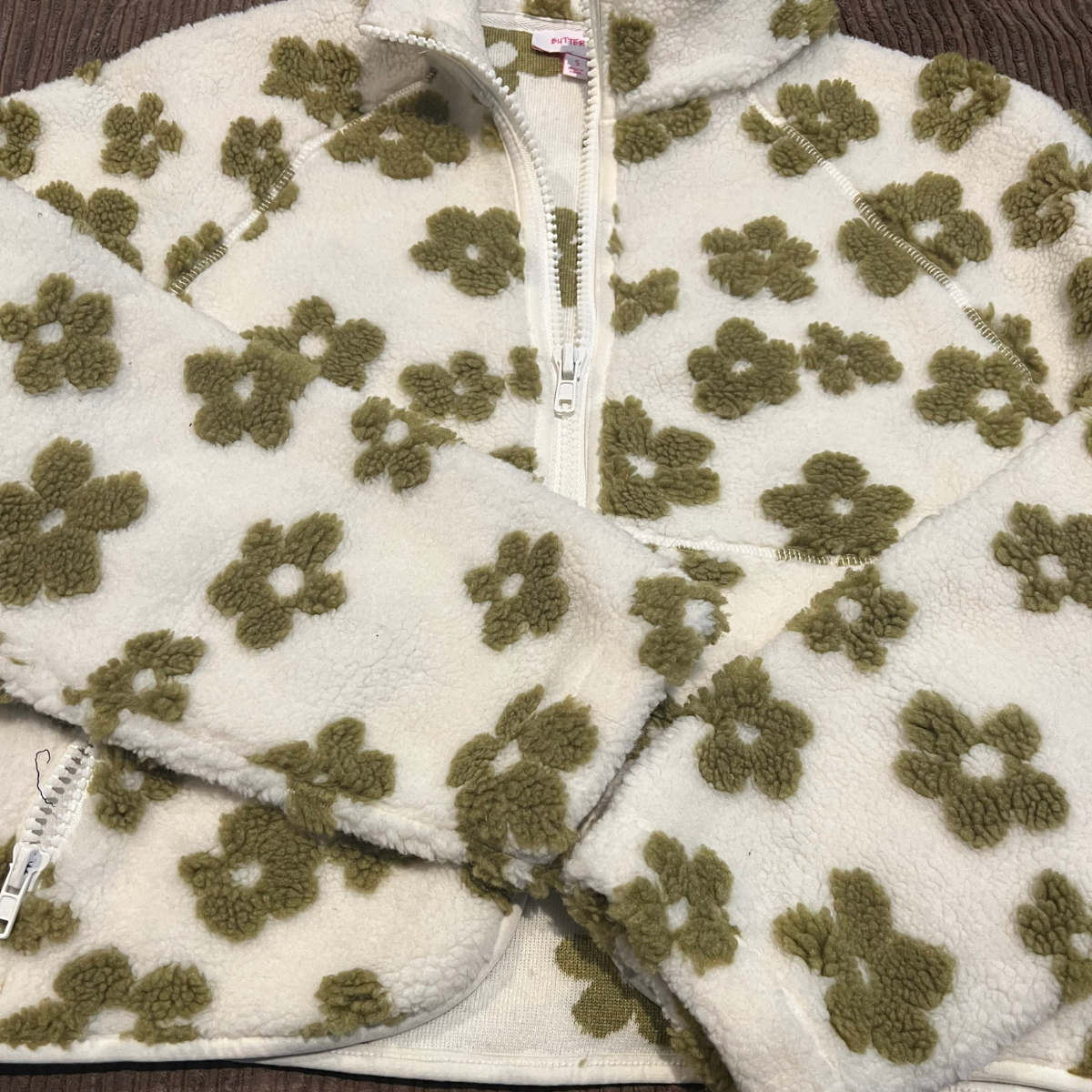 daisy cozy zip up jacket
