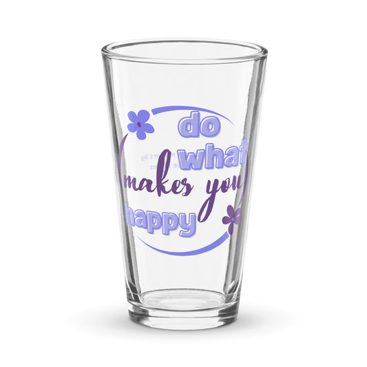 Do What Makes You Happy Pint Glass - Mental Health Matters by The Banannie Diaries - Volume: 16 oz. (473 ml), Glassware, Houseware