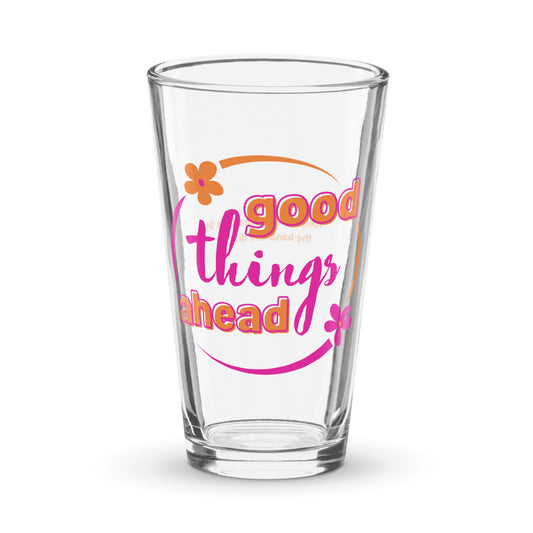 Good Things Ahead Pint Glass - Mental Health Matters by The Banannie Diaries - Volume: 16 oz. (473 ml), Glassware, Houseware