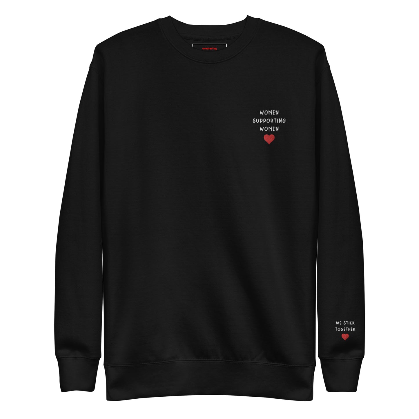 Women Supporting Women Embroidered Crewneck Sweatshirt by The Banannie Diaries