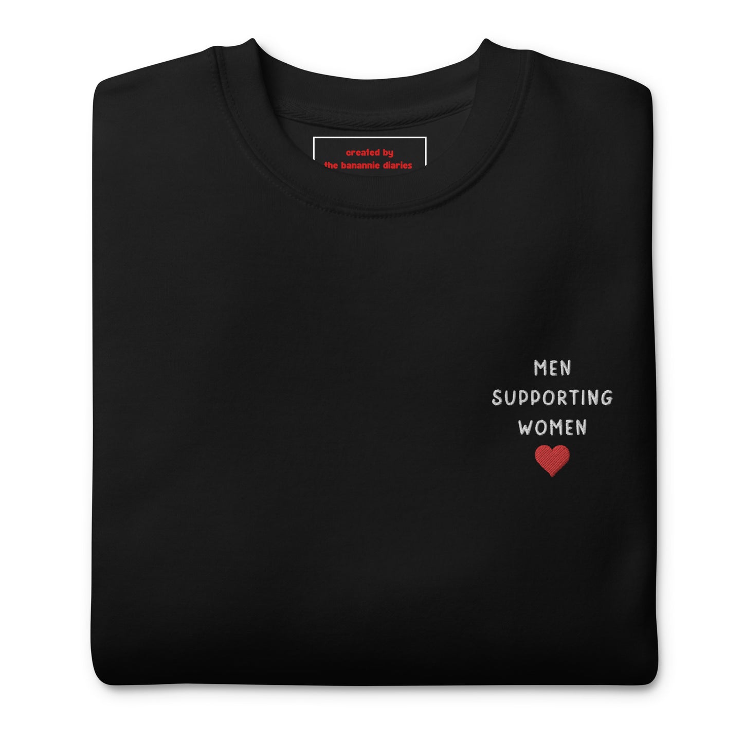 Men Supporting Women Embroidered Crewneck Sweatshirt by The Banannie Diaries