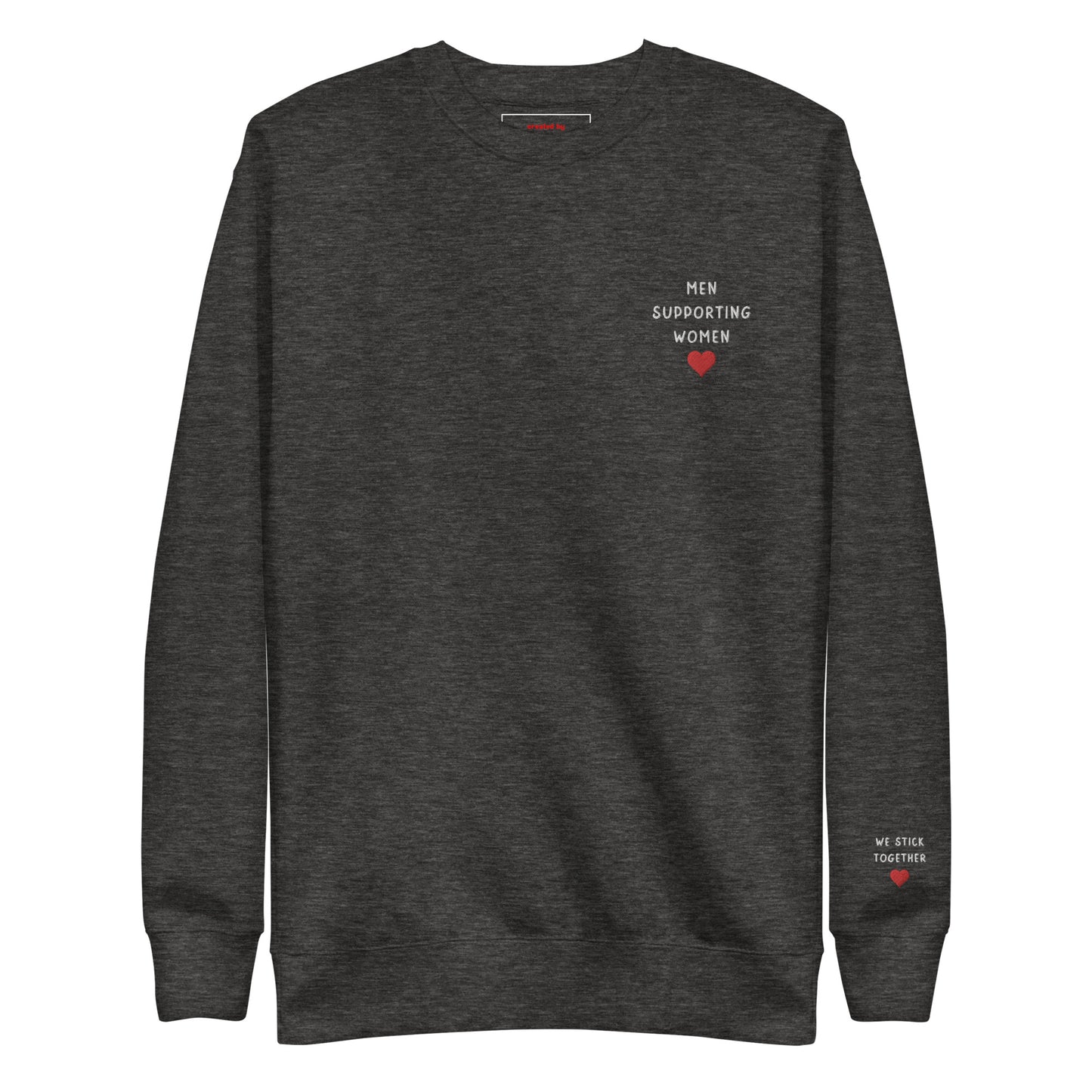 Men Supporting Women Embroidered Crewneck Sweatshirt by The Banannie Diaries