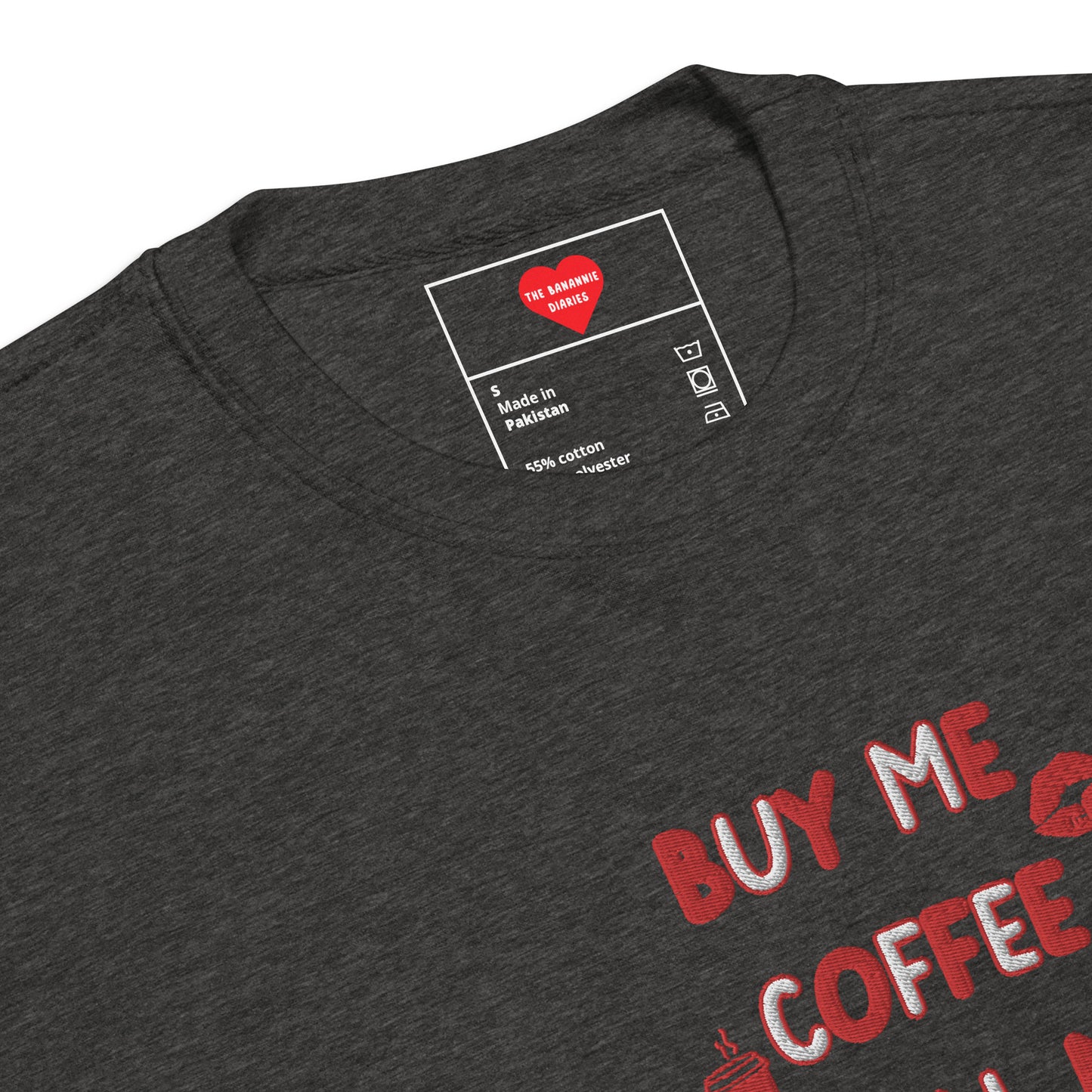 Buy Me Coffee and Tell Me I'm Pretty - Embroidered Crewneck Sweatshirt by The Banannie Diaries
