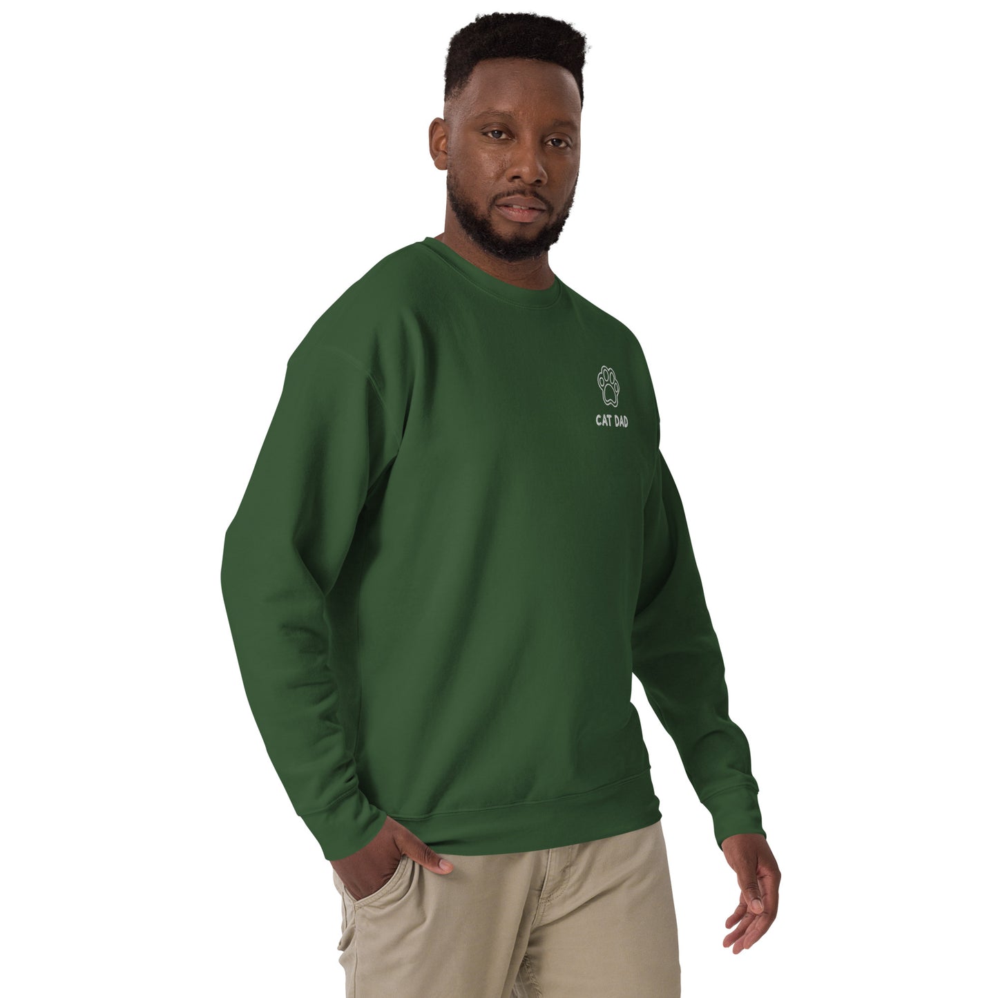 Cat Dad Embroidered Crewneck Sweatshirt - by The Banannie Diaries