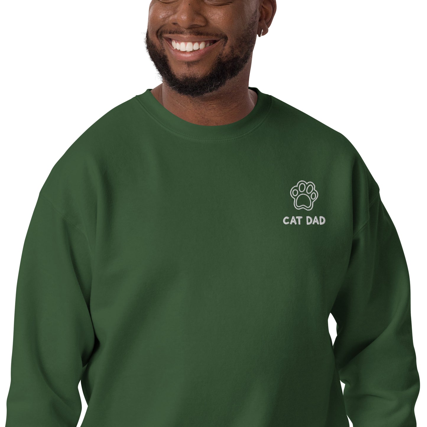 Cat Dad Embroidered Crewneck Sweatshirt - by The Banannie Diaries