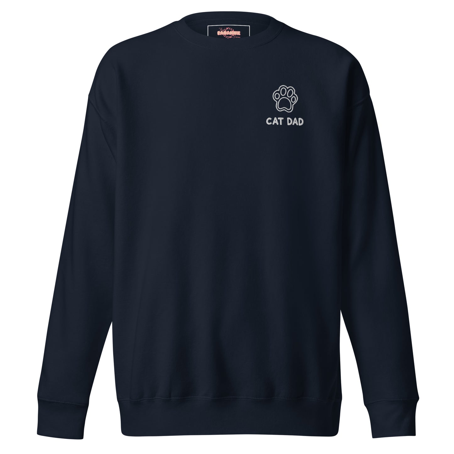 Cat Dad Embroidered Crewneck Sweatshirt - by The Banannie Diaries
