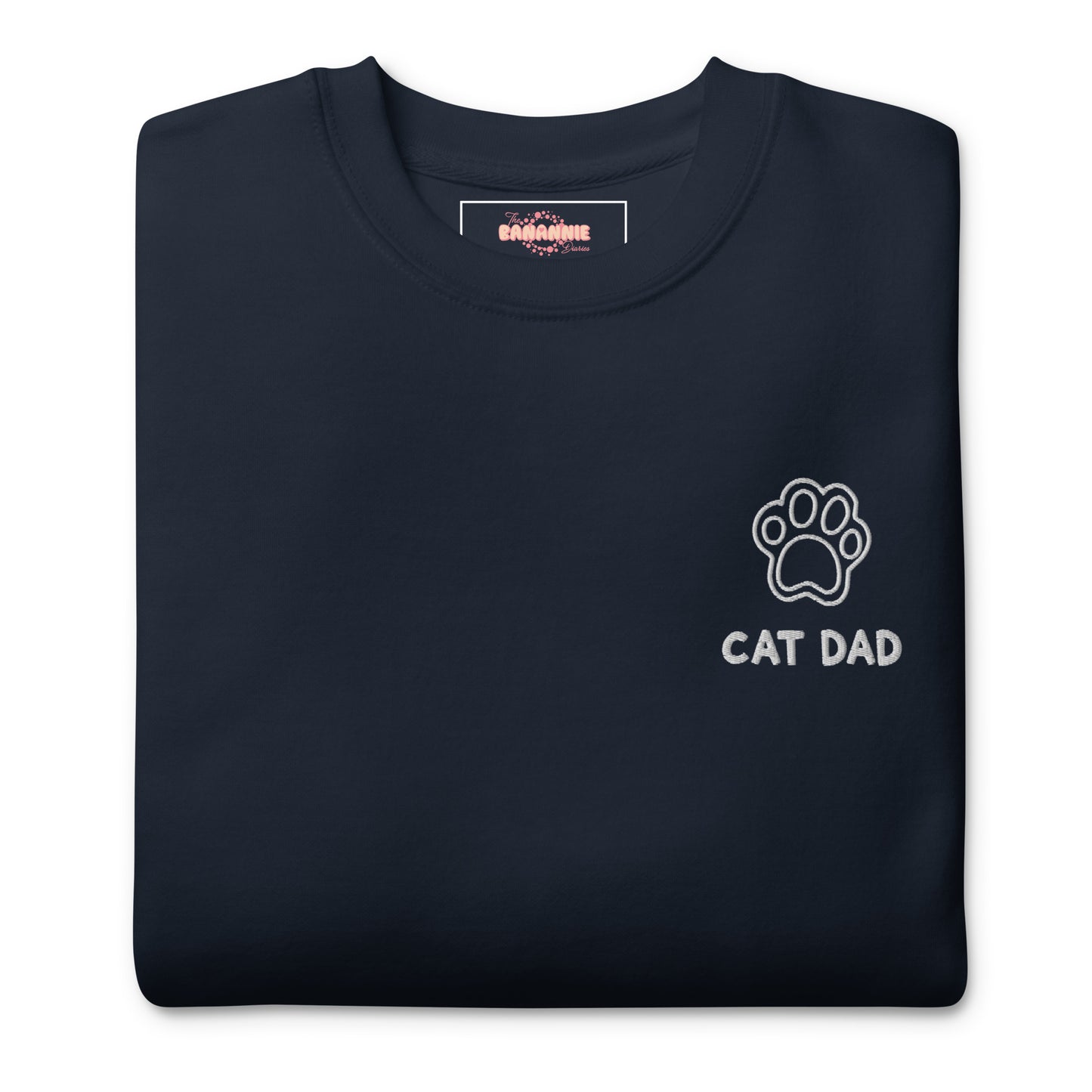 Cat Dad Embroidered Crewneck Sweatshirt - by The Banannie Diaries