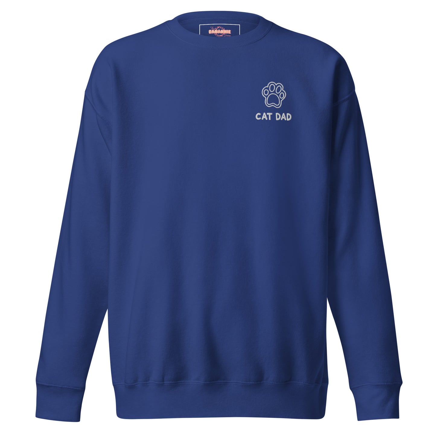 Cat Dad Embroidered Crewneck Sweatshirt - by The Banannie Diaries